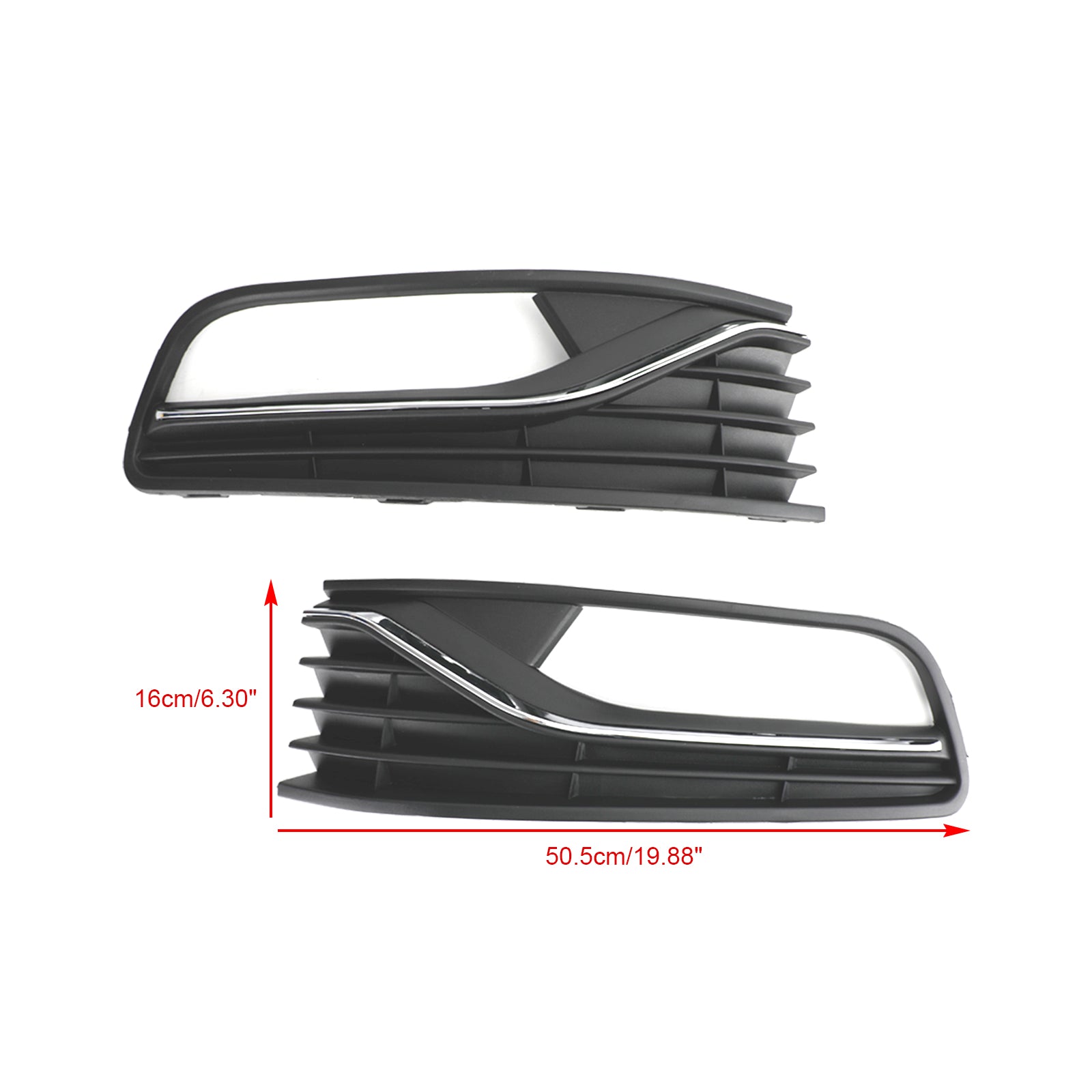 PALASER 2014-2017 Vw Polo 6R Pair Front Bumper Fog Light Cover Grill 56C0853665J 6C0853666J - Image 3