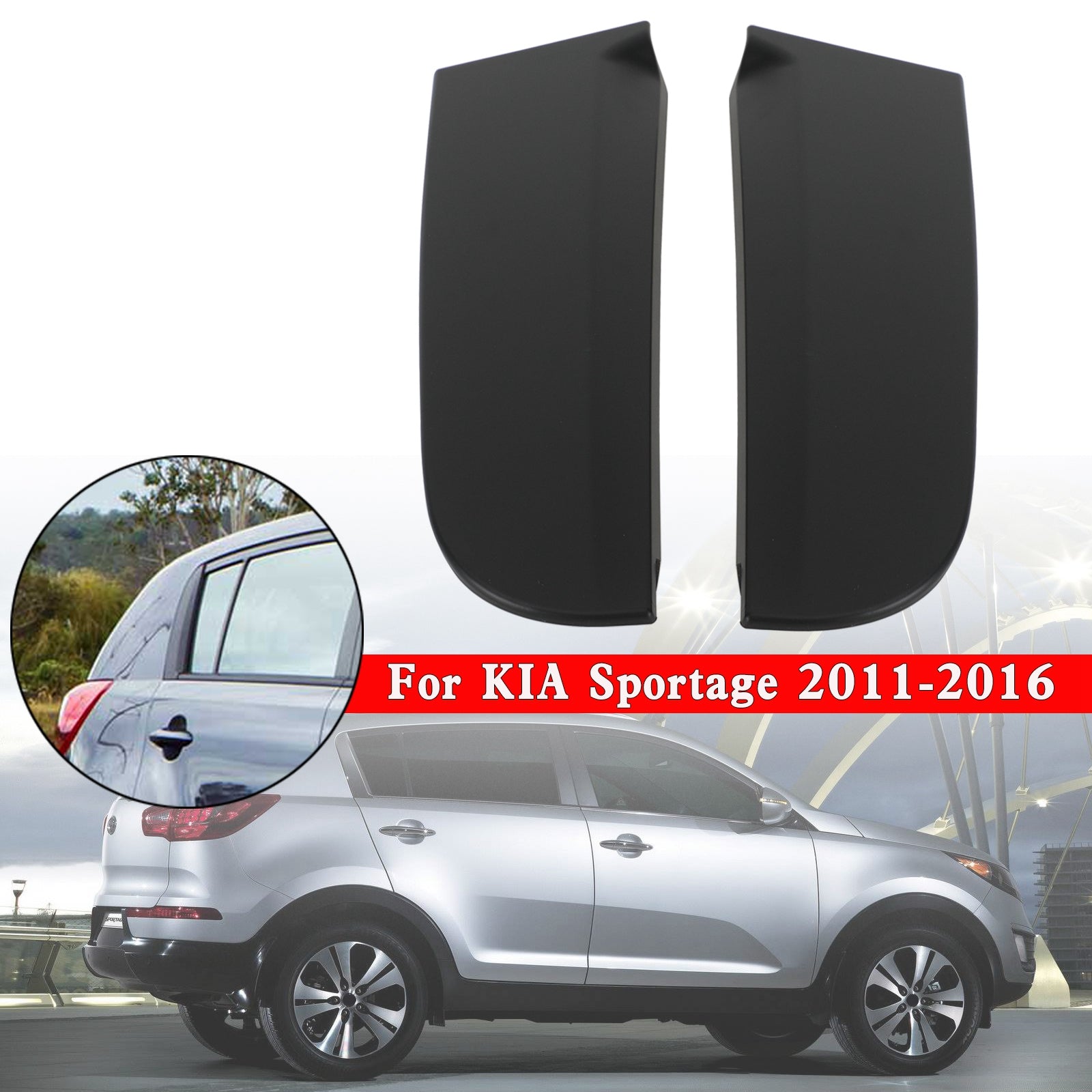 PALASER Kia Sportage 2011-2016 2x C Pillar Rear Door Garnish Cover Exterior Molding Trim 83270-3W000 - Image 3