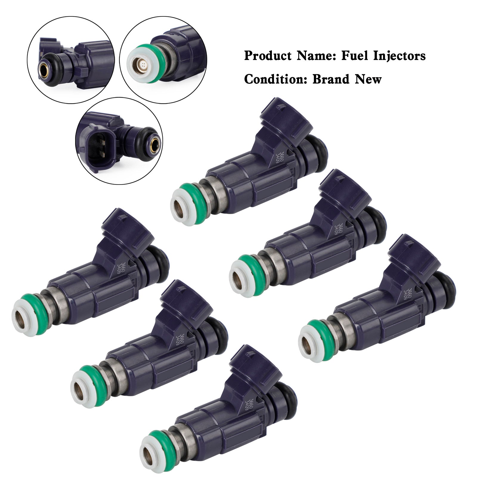 PALASER 2004 Infiniti FX35 3.5L V6 6PCS Fuel Injectors FBJC100 84212240 - Image 7