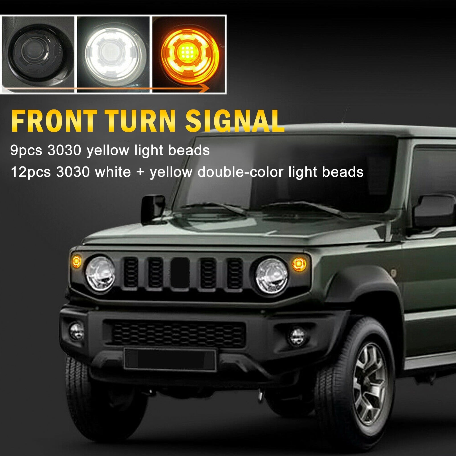 PALASER 2019-2021 Suzuki Jimny JB64 JB74 Pair Of Front Turn Signal Lamp Light Clear - Image 5