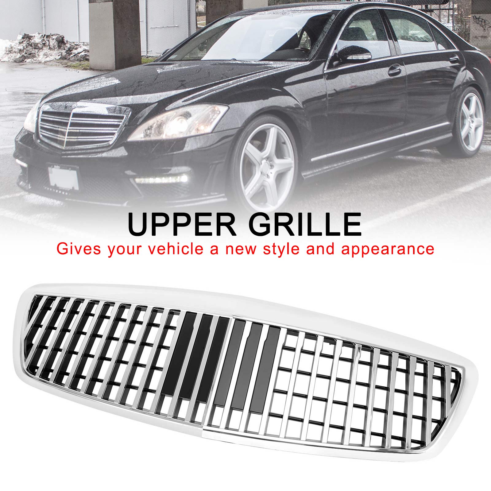 PALASER 2007-2009 Benz S-class W221 S550 S63 S450 Maybach Style MB2055869 Grille Grill Chrome - Image 6