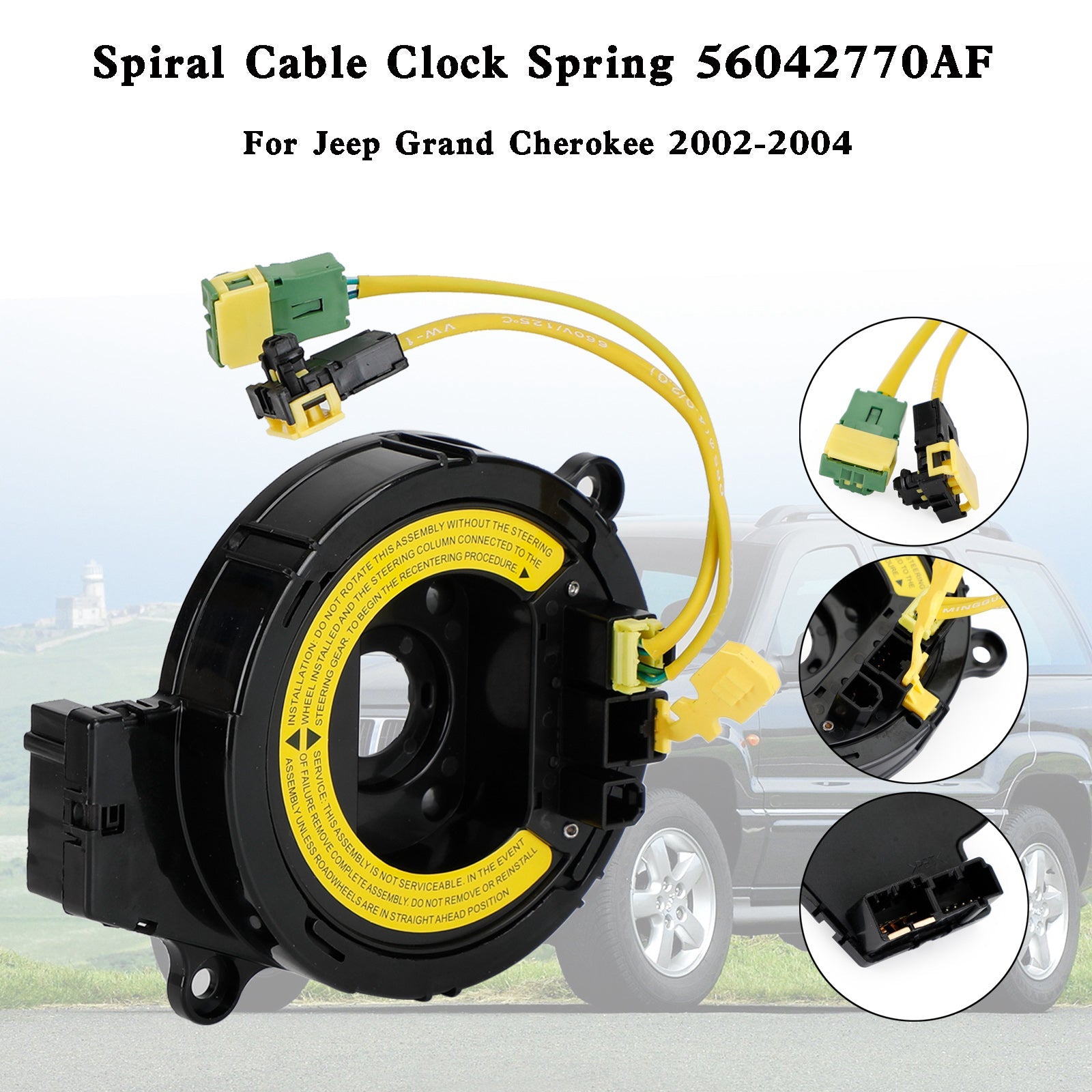 PALASER 2004 Jeep Grand Cherokee Special Edition 56042770AF Spiral Cable Clock Spring - Image 7