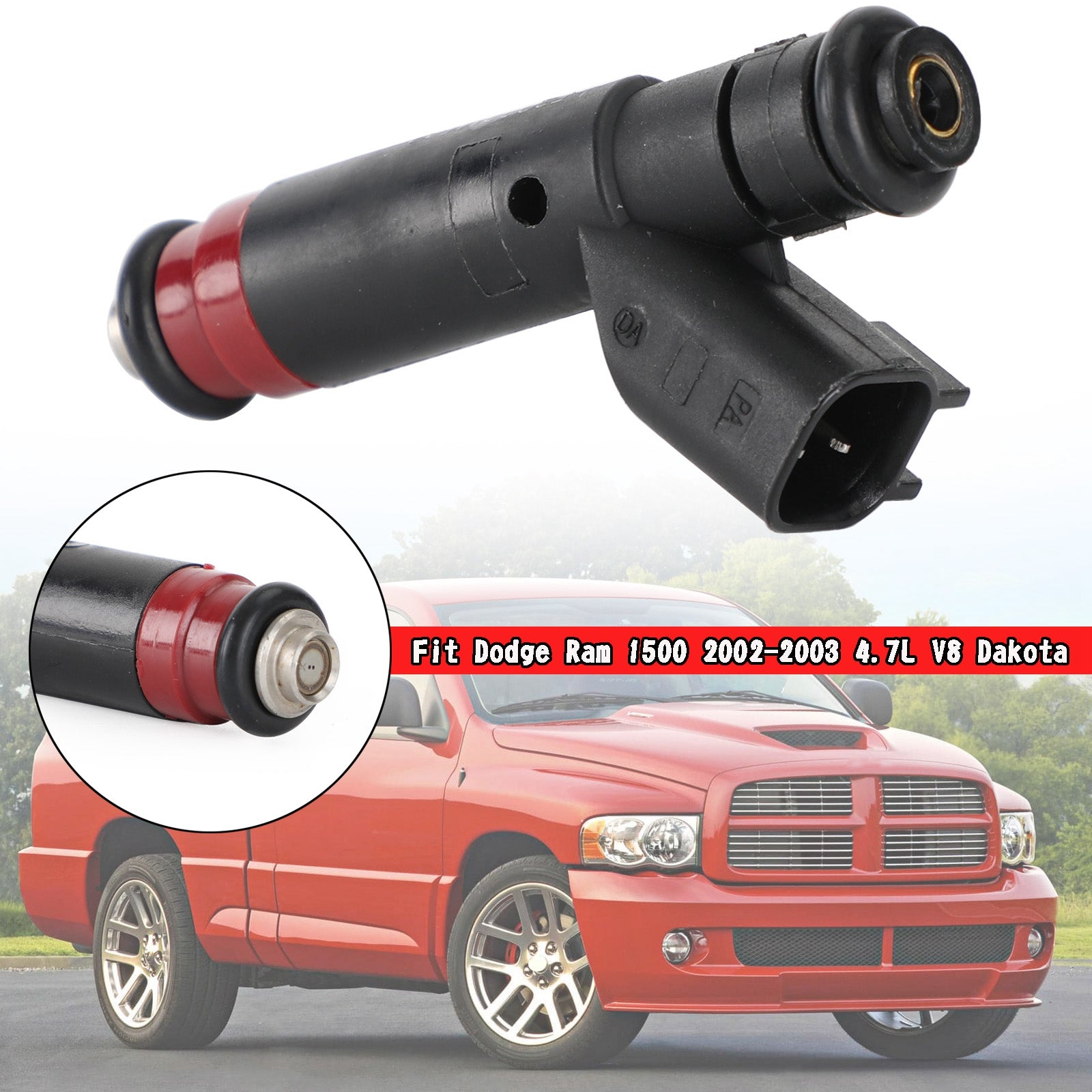 PALASER 2002-2003 Dodge Ram 1500 4.7L V8 1PCS Fuel Injectors 53032145AA 812-12144 - Image 3