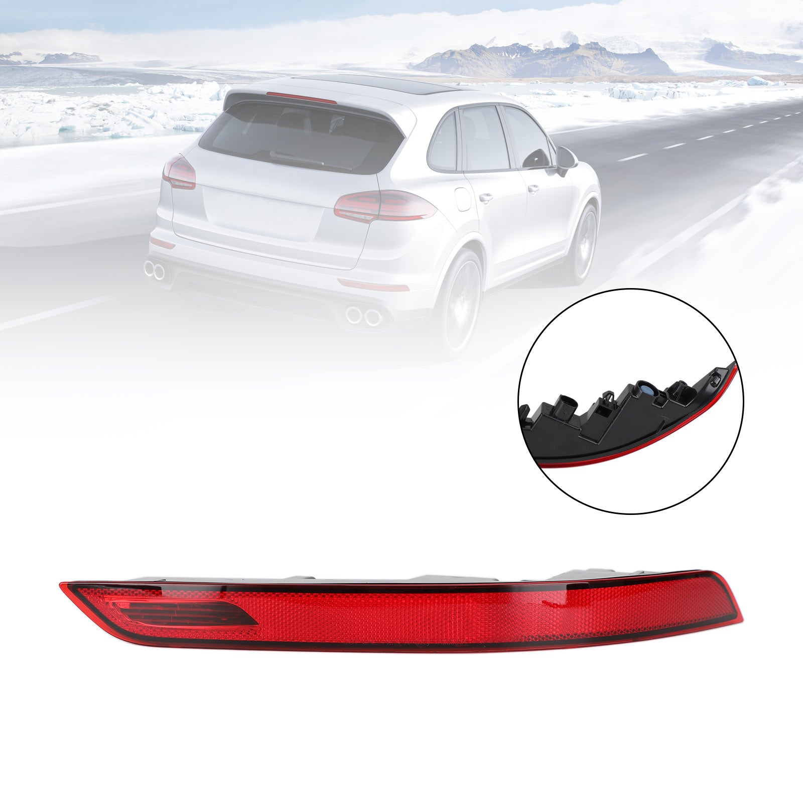PALASER 2015-2017 Porsche Cayenne Rear Bumper Fog Reflector Light 95863110510/610 - Image 8