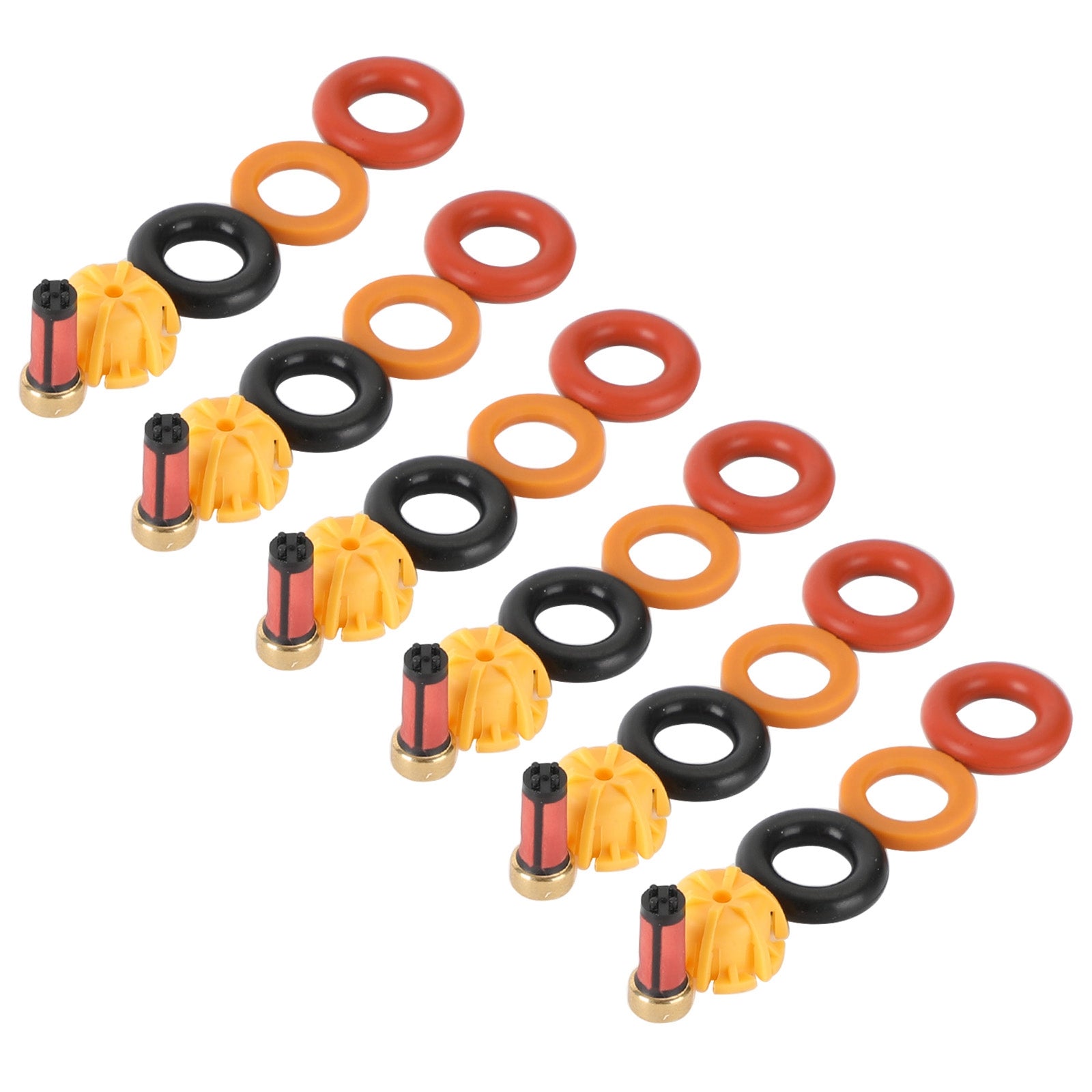 PALASER 1995 BMW M3 6 Set Fuel Injectors Repair Seal Kit 0280150415 - Image 15