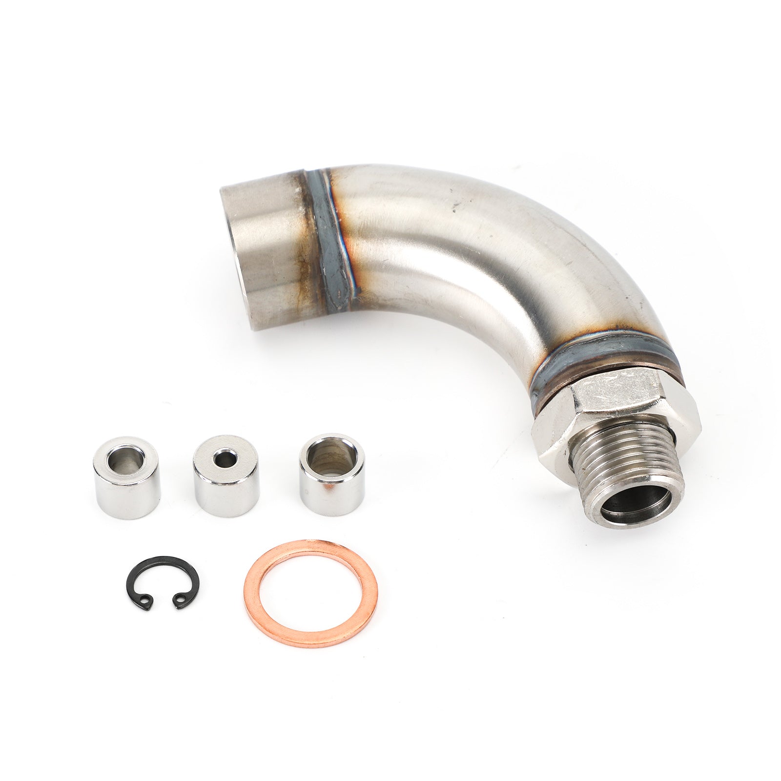 PALASER OBD2 Vihicle M18X1.5 J Style O2 Oxygen Sensor Angled Extender Spacer Kit
