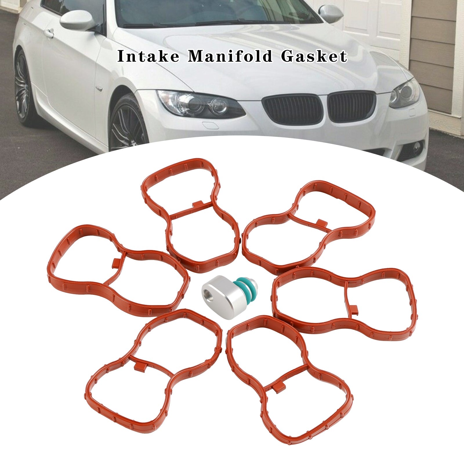 PALASER BMW E90-93 F10 F11 F07 X5 X6 N57 6Pcs Intake Manifold Gasket 1167807480 11618511363 - Image 2