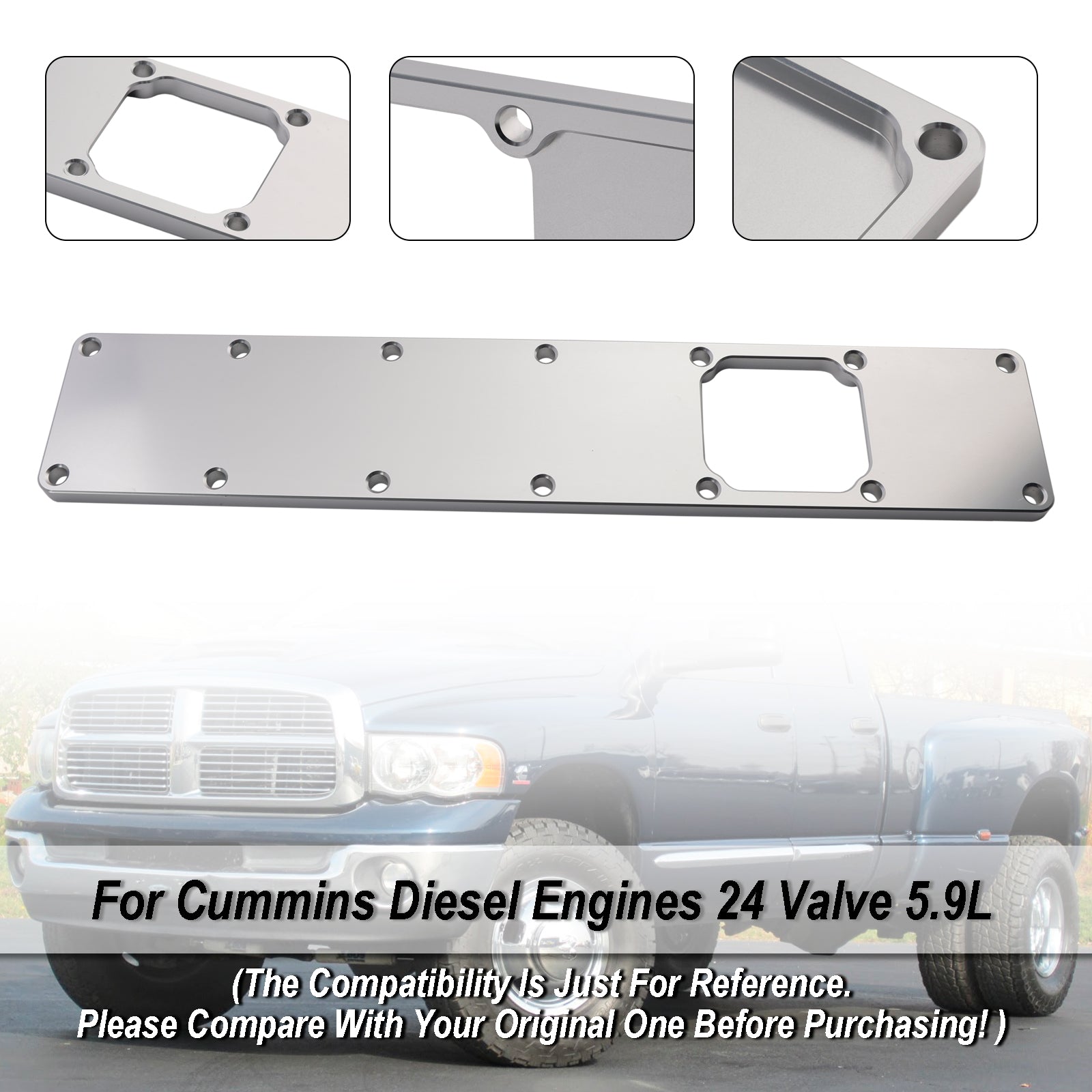 PALASER Dodge Ram Cummins 6BT Diesel 5.9L Intake Manifold Plenum Plate 24V 551714 - Image 6