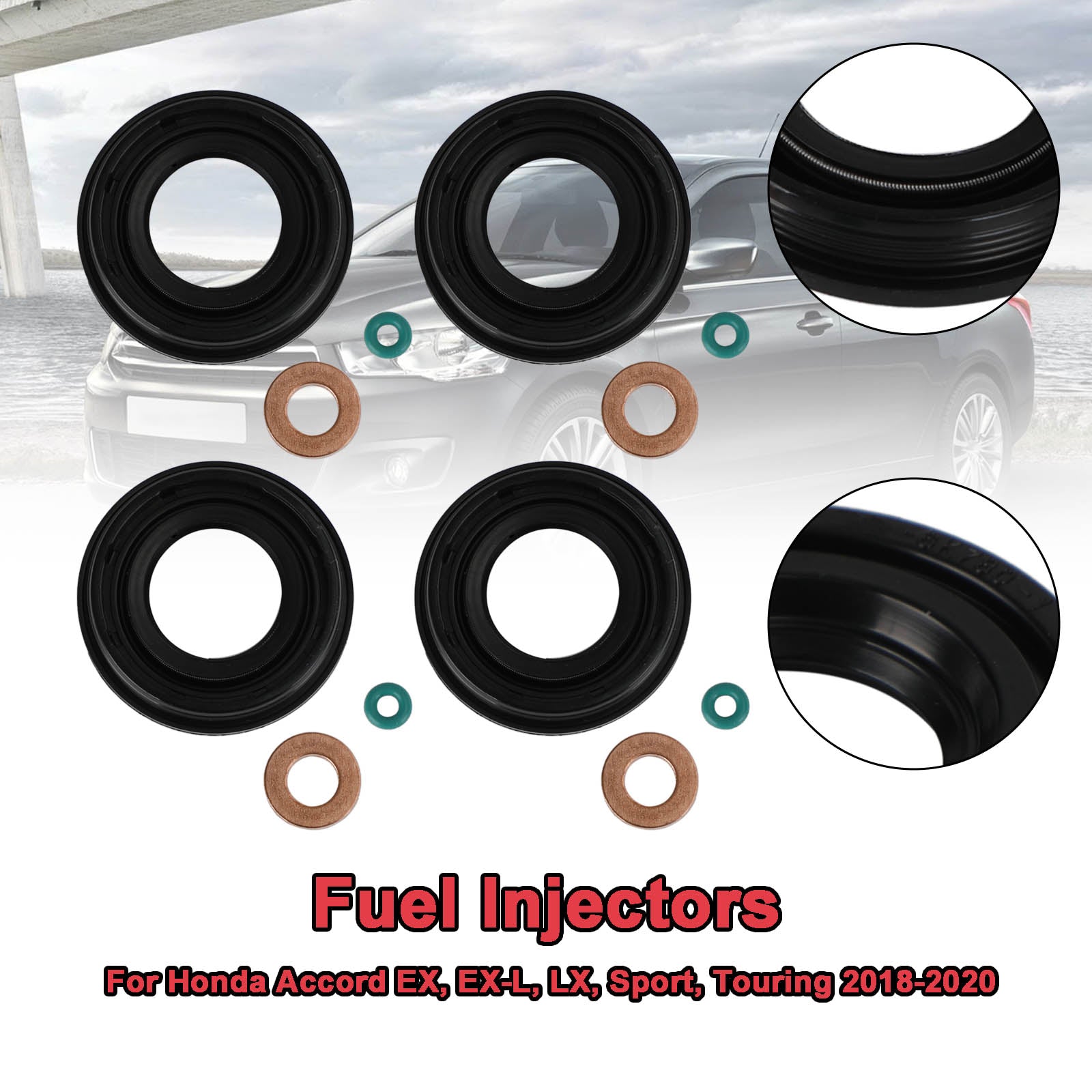 PALASER 2007-2016 Land Rover Defender/defender Cabrio 2.4 TD4 4x4 4PCS Injector Seals 1372494 1378433 LR010137 - Image 7