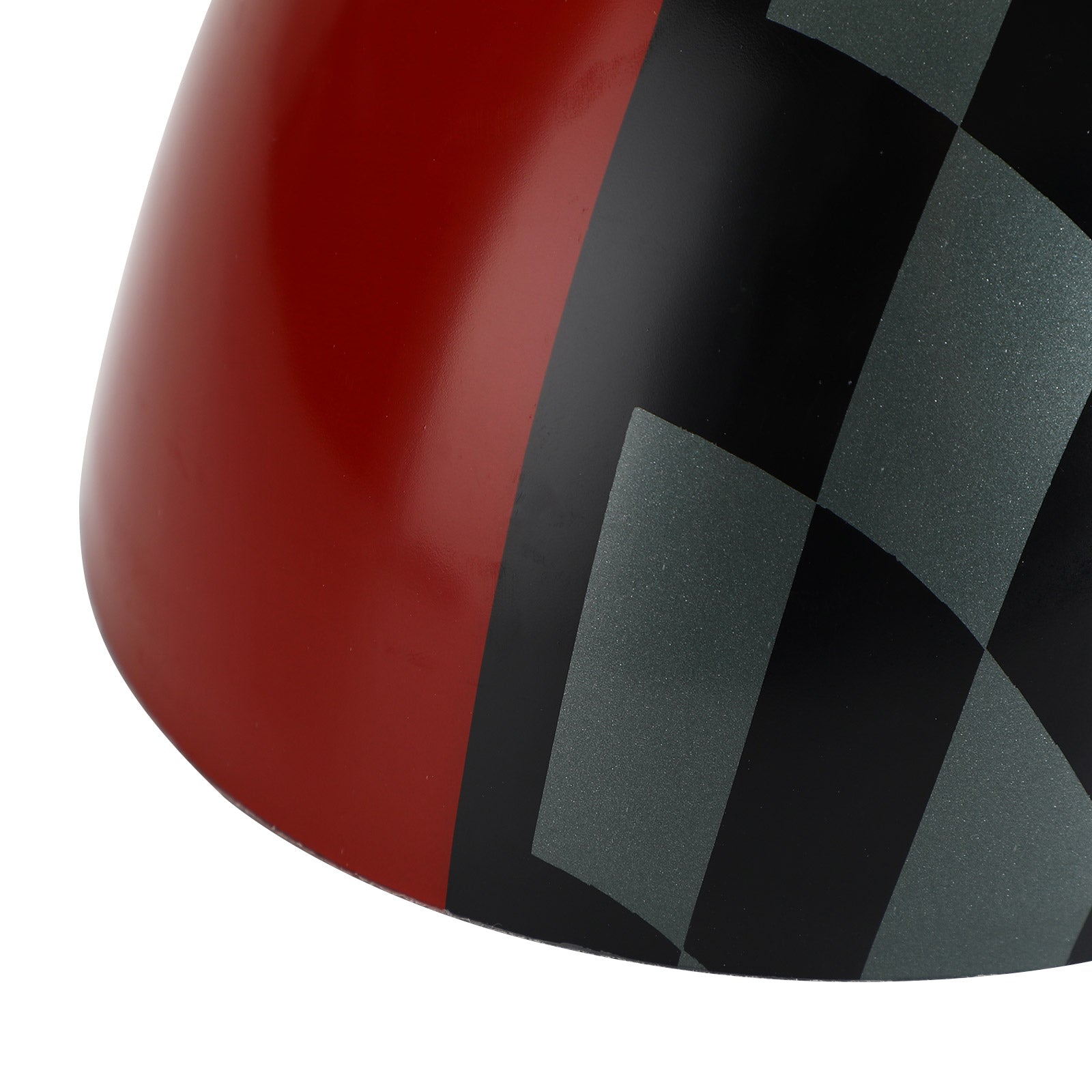 PALASER Black/grey Checkered Red Mirror Cover For Mini Cooper Hardtop F55 F56 - Image 2