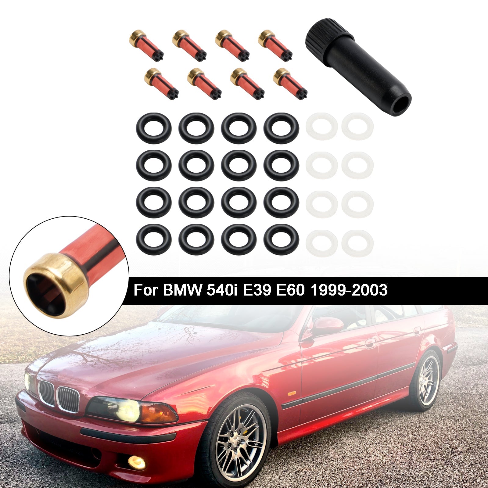 PALASER 2003 BMW Z8 Fuel Injector Repair Seal Kit 0280155823 FJ754 - Image 4