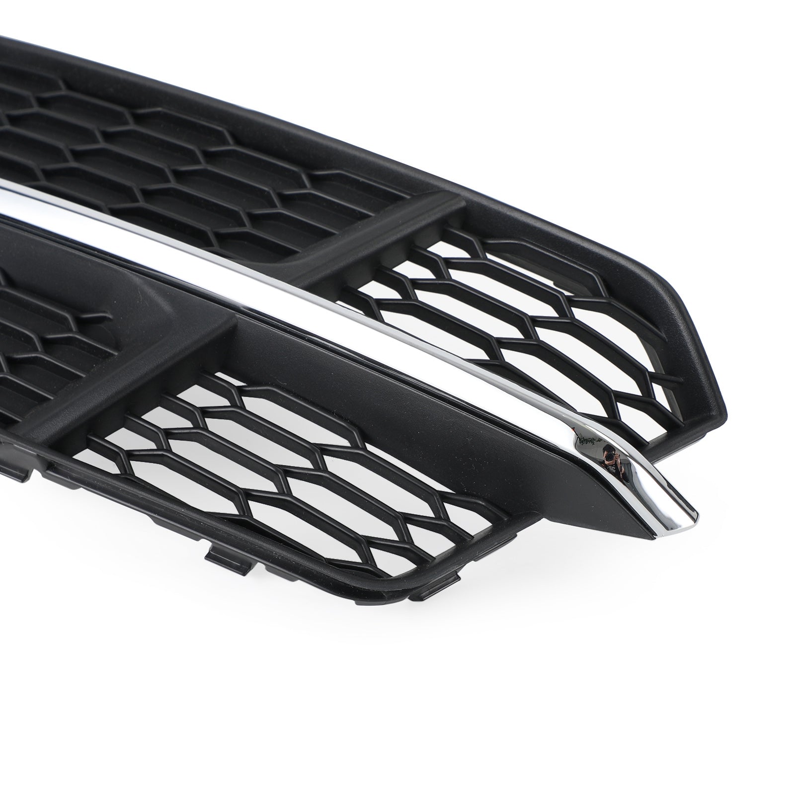 PALASER 2016-2018 Audi A6 C7 S-line Front Bumper Lower Grille Grill Black Chrome - Image 8