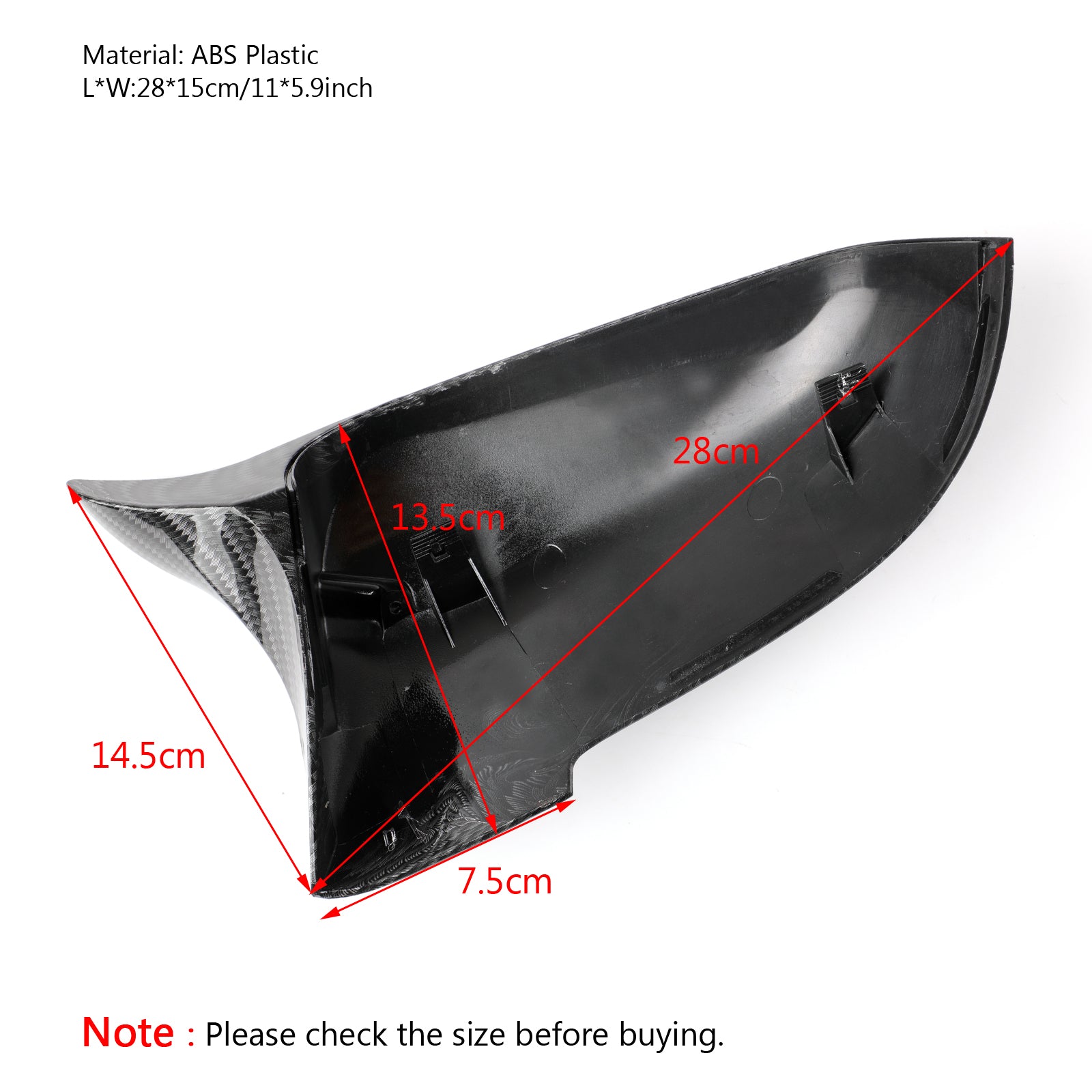 PALASER Pair Carbon Fiber Side Rear View Mirror Cover Caps For BMW F10 F18 2014-2016 - Image 9