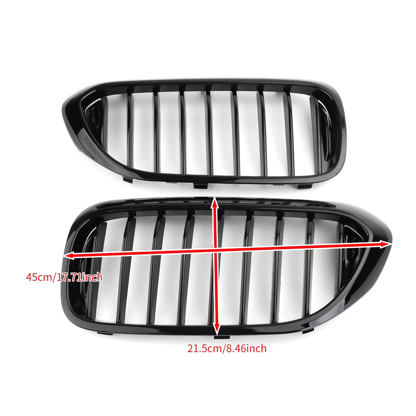 PALASER Glossy Black Front Kidney Grille Grill For 2017-2019 BMW 5 Series 530i 540i G30 - Image 2