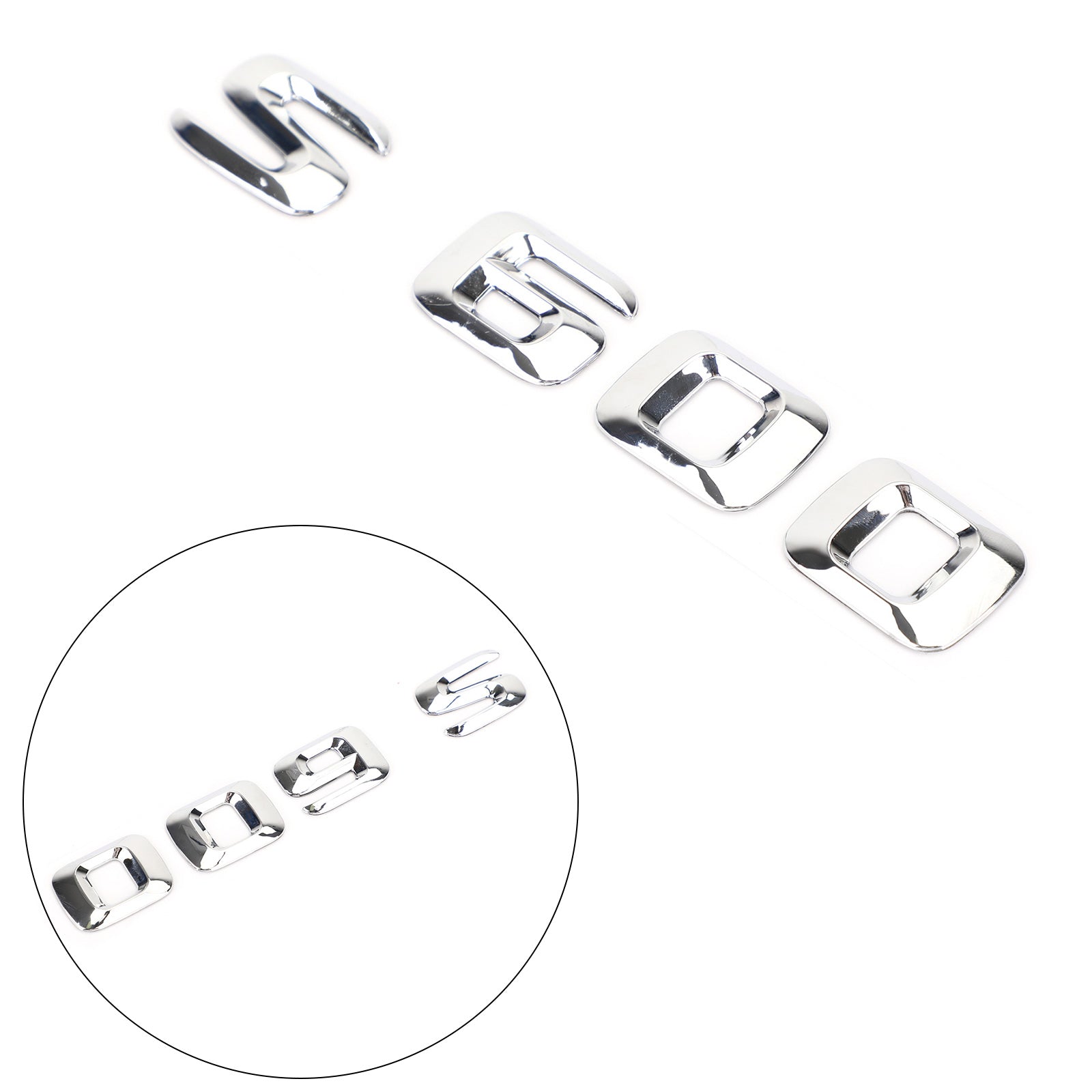 PALASER Rear Trunk Emblem Badge Nameplate Decal Letters Numbers Fit Mercedes S600 Chrome - Image 3