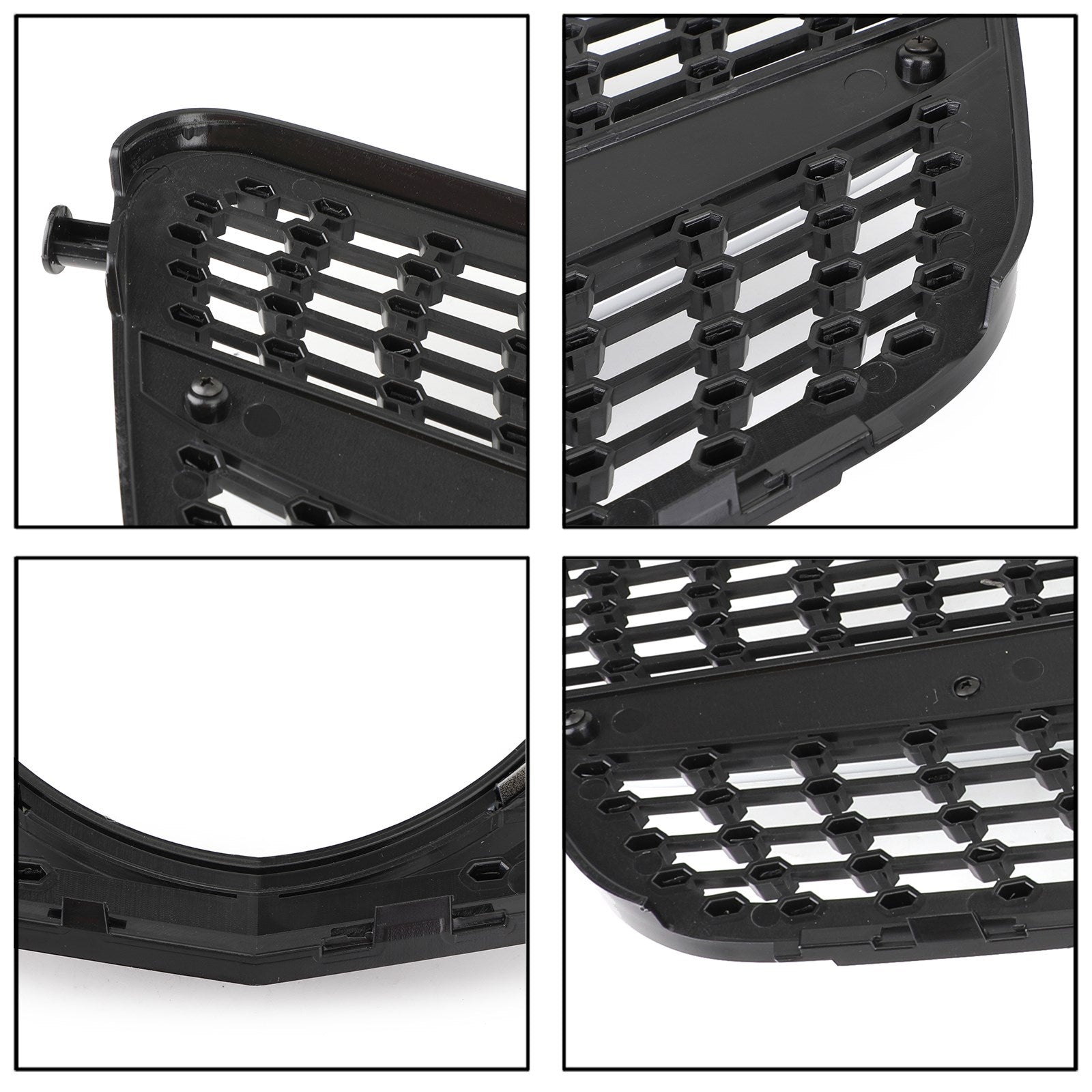 PALASER 2008-2014 Benz W204 C200 C300 Diamond Black Chrome Front Grille Grill - Image 7