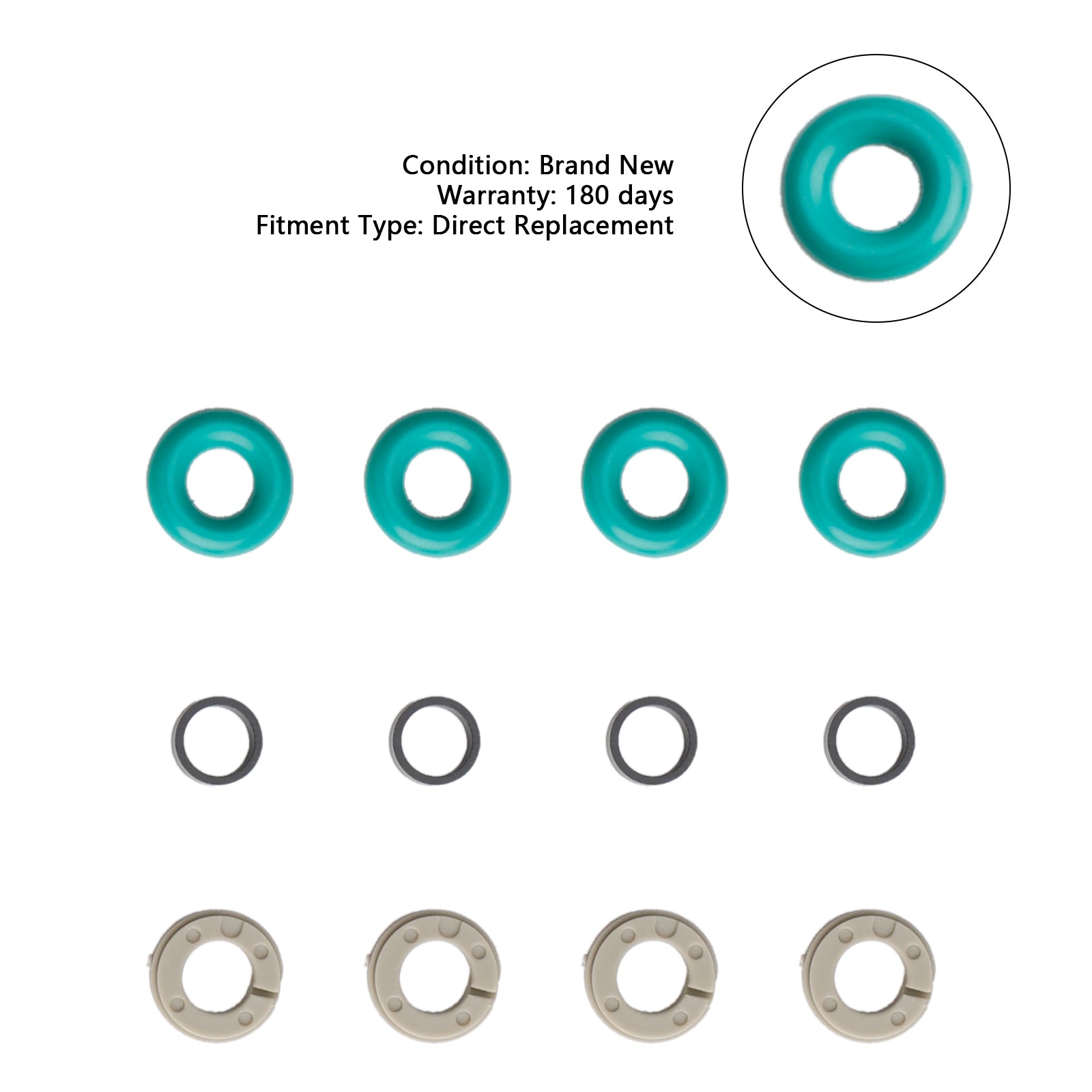 PALASER Skoda Fabia Kodiaq Iii Octavia Rapid Superb Iii Yeti 4Pcs Fuel Injector Service Kit O-ring 0261500354 04E906036E - Image 6