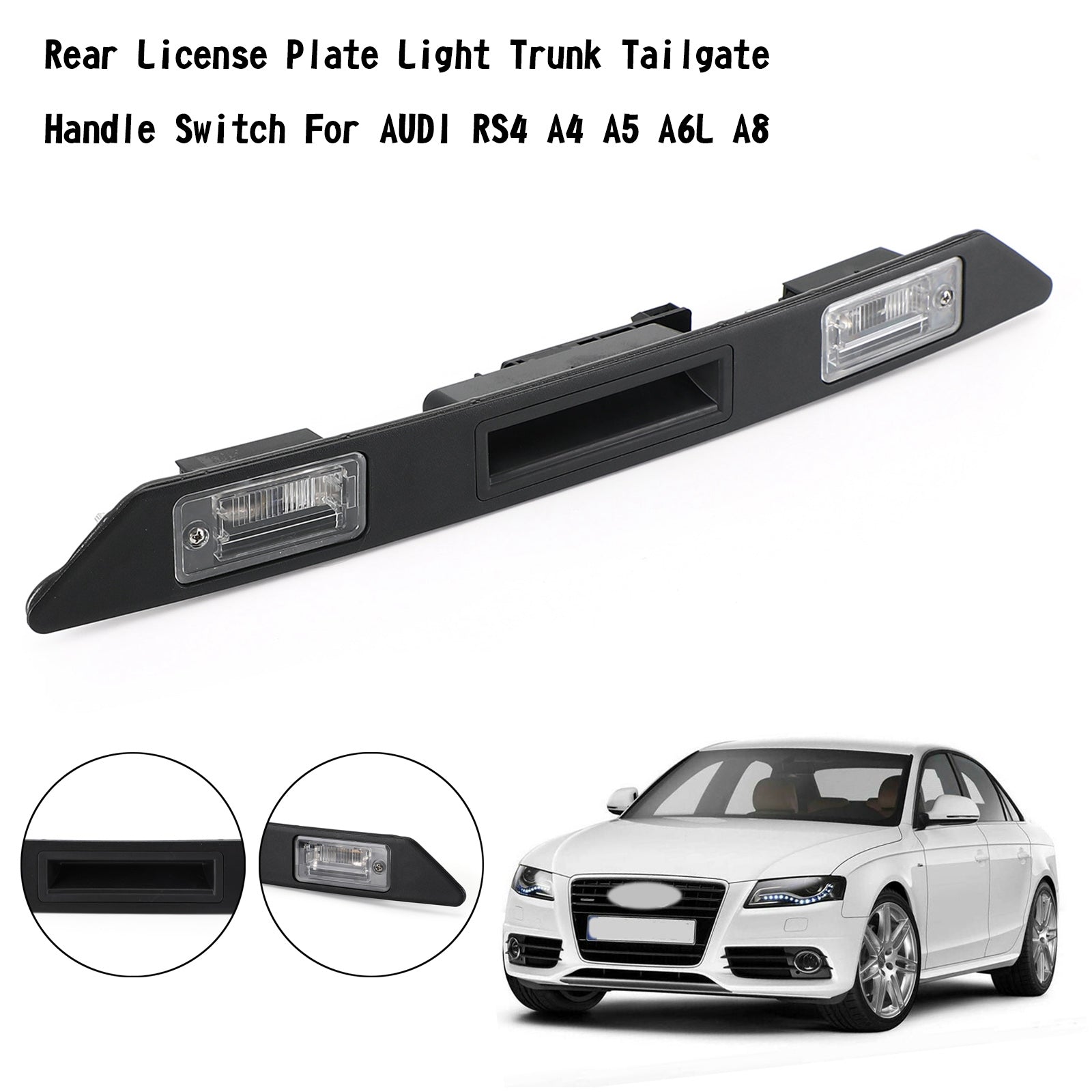 PALASER Audi A3 A4 A6 Q7Rear License Plate Light Trunk Tailgate Handle Switch - Image 2