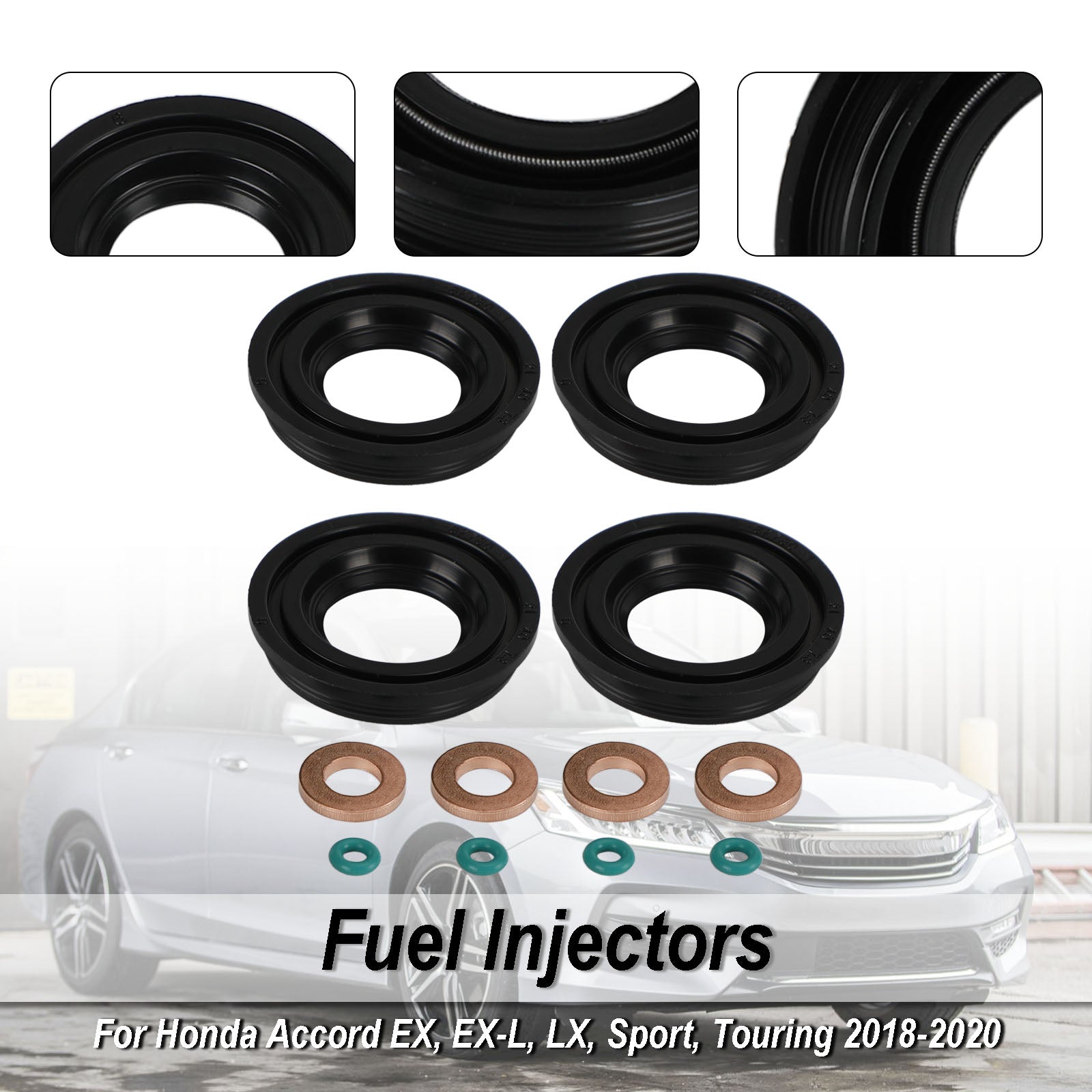 PALASER 2007-2016 Land Rover Defender/defender Cabrio 2.4 TD4 4x4 4PCS Injector Seals 1372494 1378433 LR010137 - Image 3