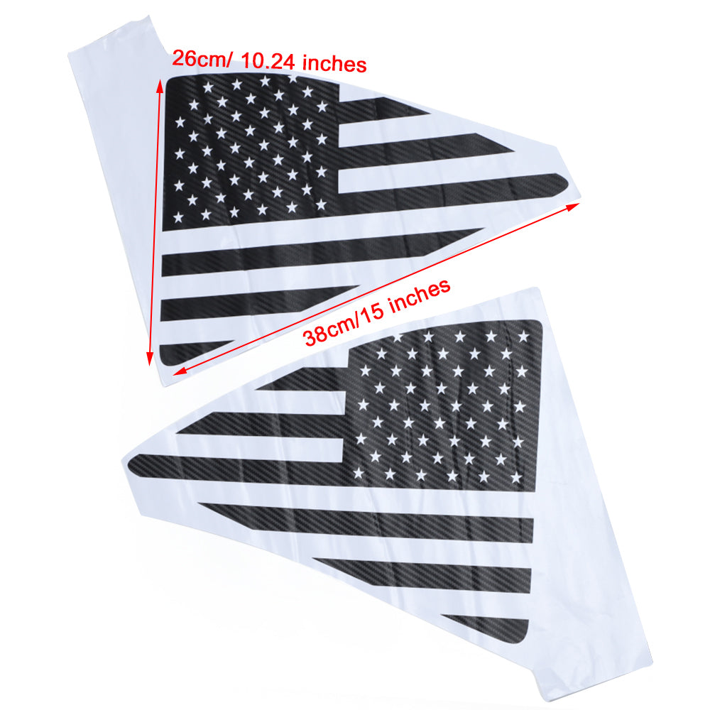 PALASER Rear Triangle Quarter Window Usa Flag Decal Sticker Trim For Camaro 2010-2015 - Image 2