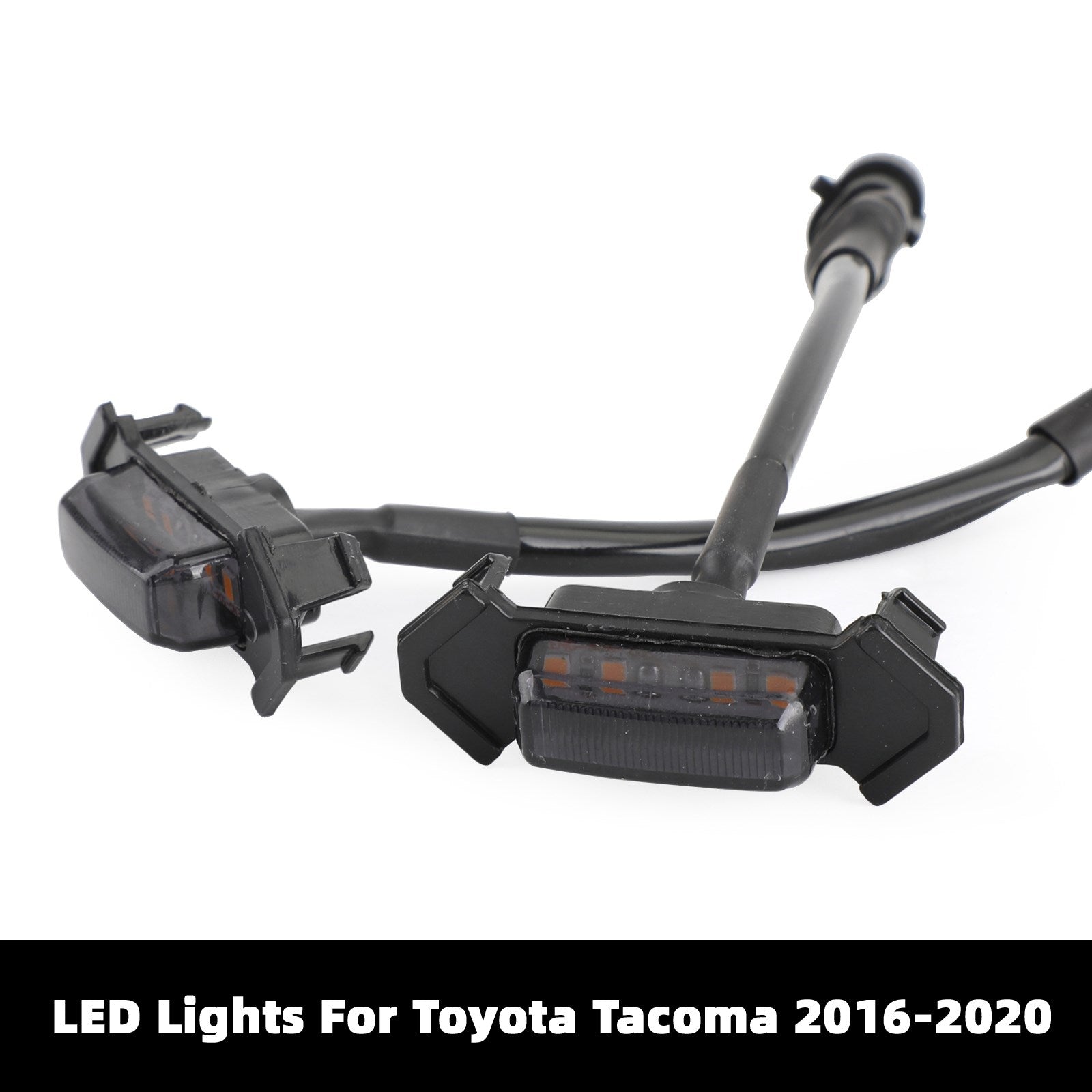 PALASER 4PCS/Set LED Lights Fit Front Bumper Grille Tacoma 2016-2020 PT228-35170 Smoke - Image 8