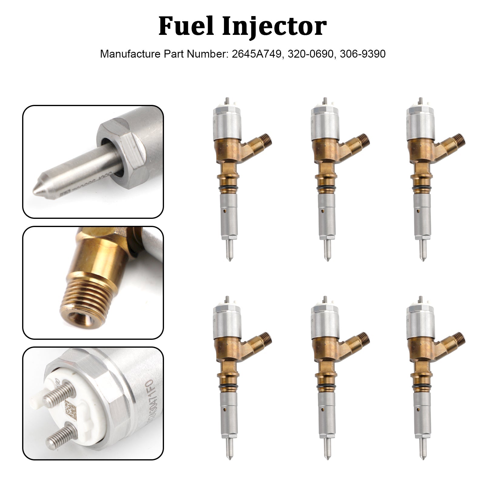 PALASER Cat For Caterpillar Perkins C6.6 6PS Fuel Injectors 306-9390 2645A749 320-0690 - Image 12