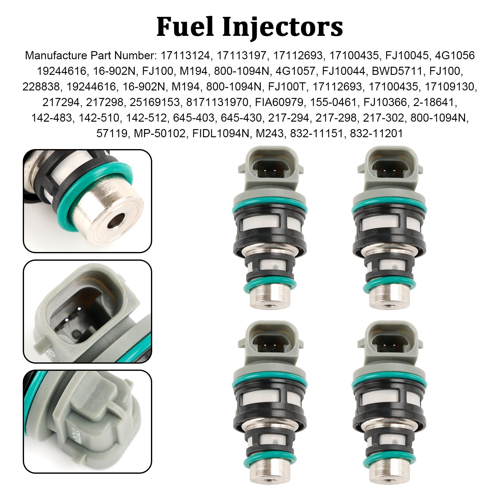 PALASER 1993 Chevrolet Lumina 4PCS Fuel Injectors 17113124 17113197 - Image 10