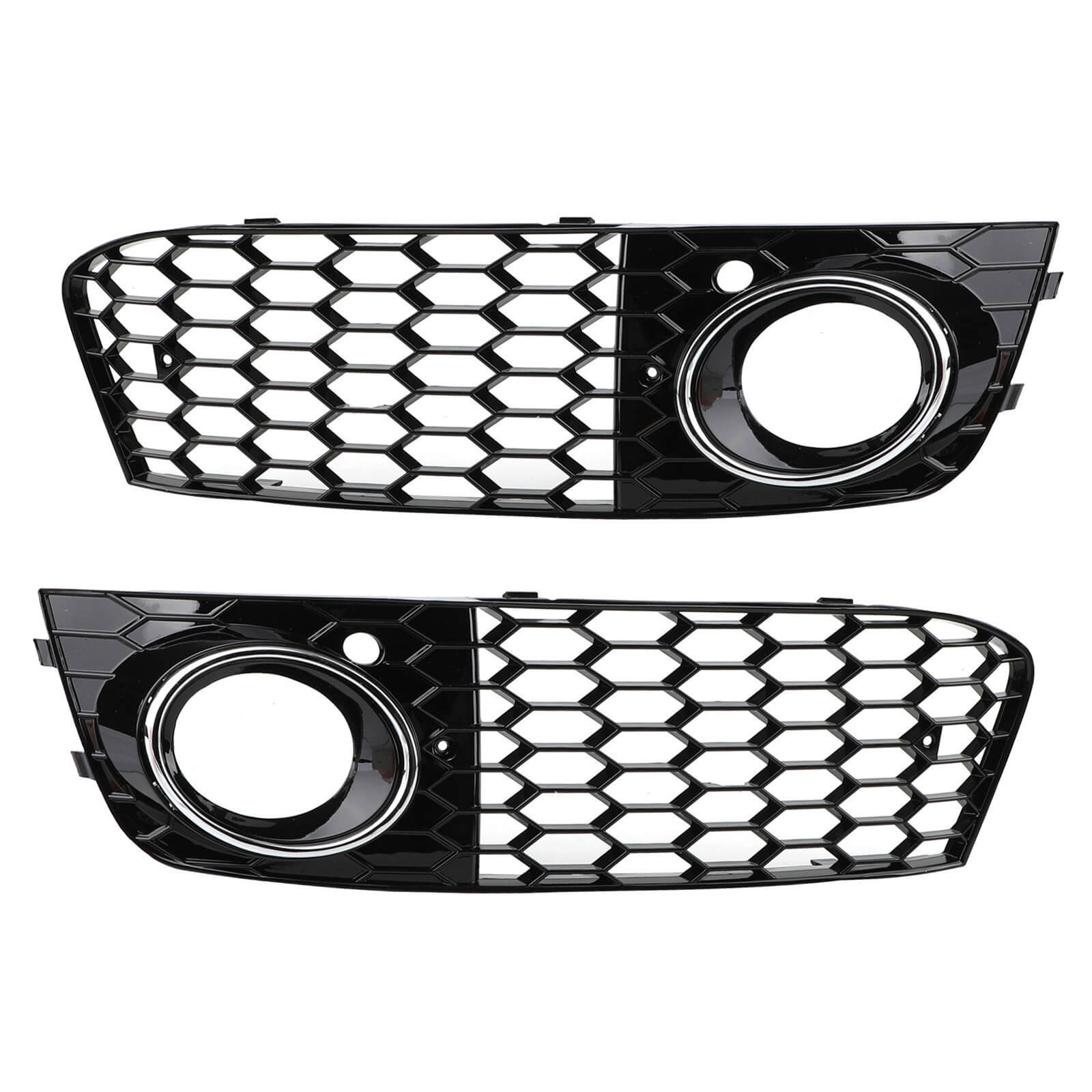 PALASER Pair Honeycomb Mesh Fog Light Open Vent Grill Intake Fit 2009-2012 Audi A4 B8 - Image 4