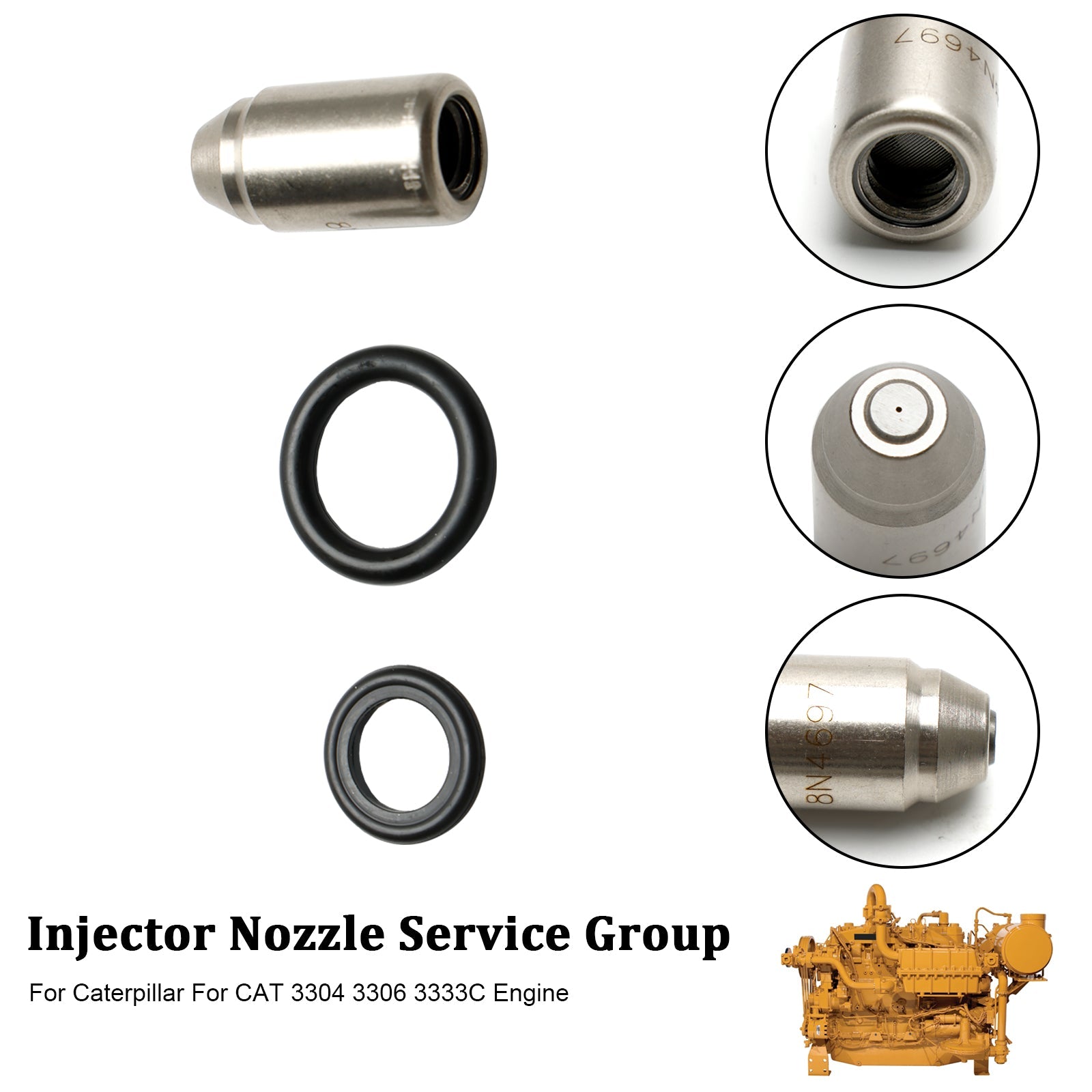 PALASER Caterpillar For Cat 3304 3306 3333C Engine Fuel Injector Nozzle 5M4086 8M1584 8N4697 9F0160 - Image 9
