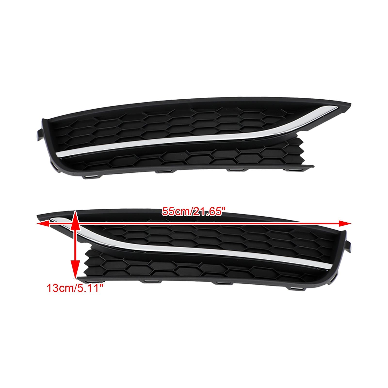 PALASER 2012-2015 Vw Passat 2PCS Front Driving Fog Light Cover Black/chrome - Image 3