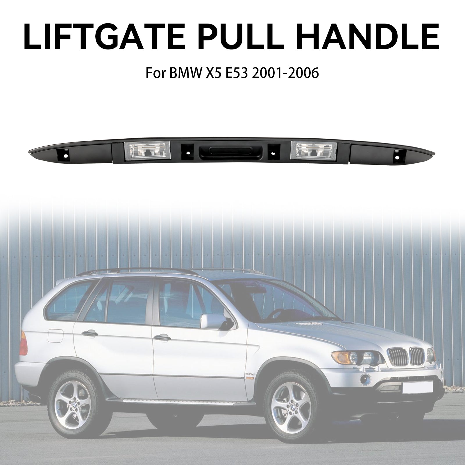 PALASER 2001-2006 BMW X5 E53 Trunk Lid Licence Plate Grip With Key Button 51137170676 51137061247 51138243767 - Image 8