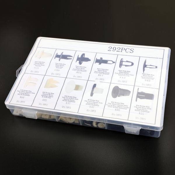 PALASER 292PCS Fender Door Hood Bumper Trim Clips Body Retainer Assortment & Screwdriver - Image 4