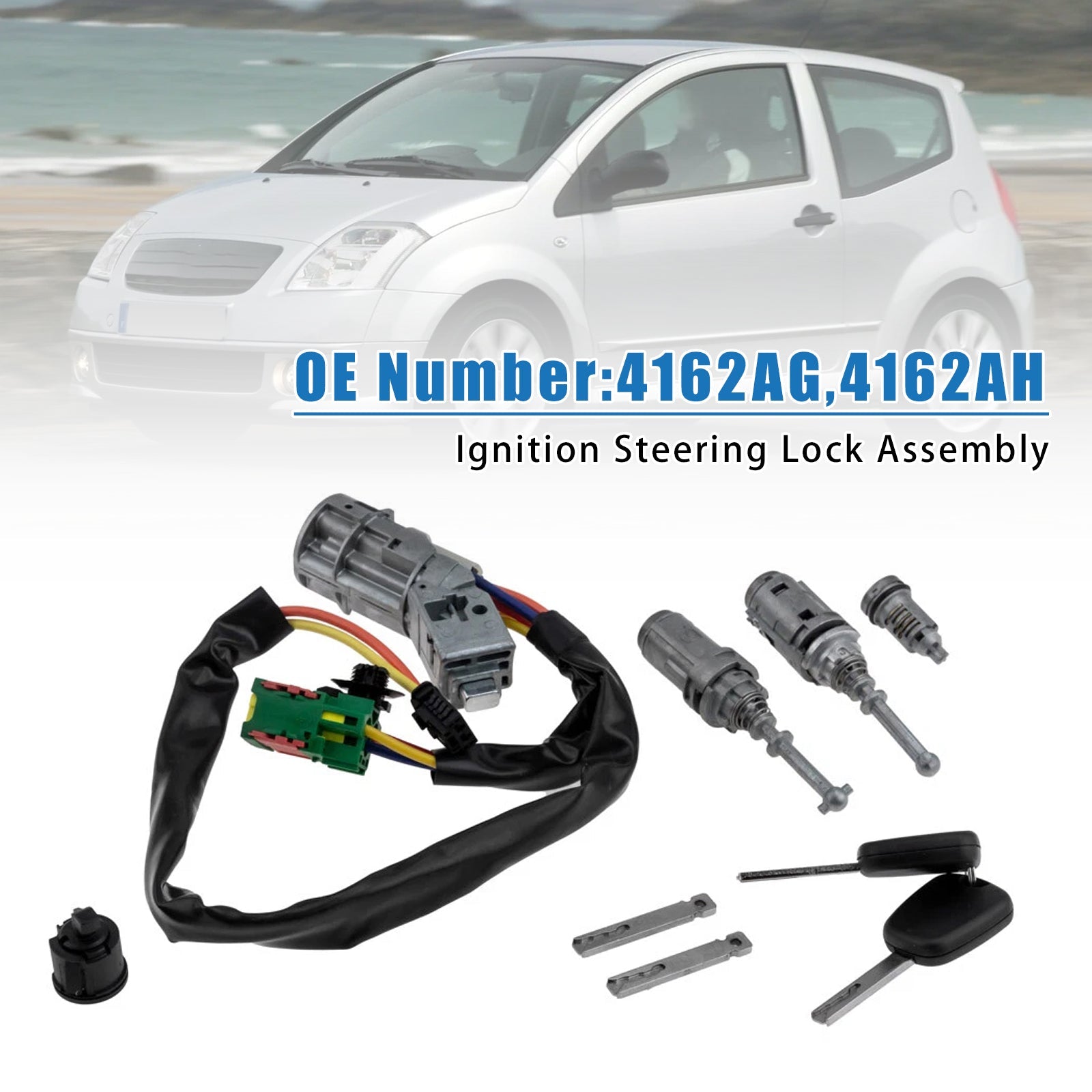 PALASER Ignition Steering Lock Assembly 4162AG For Citroen C2/C3 2003 - Image 2