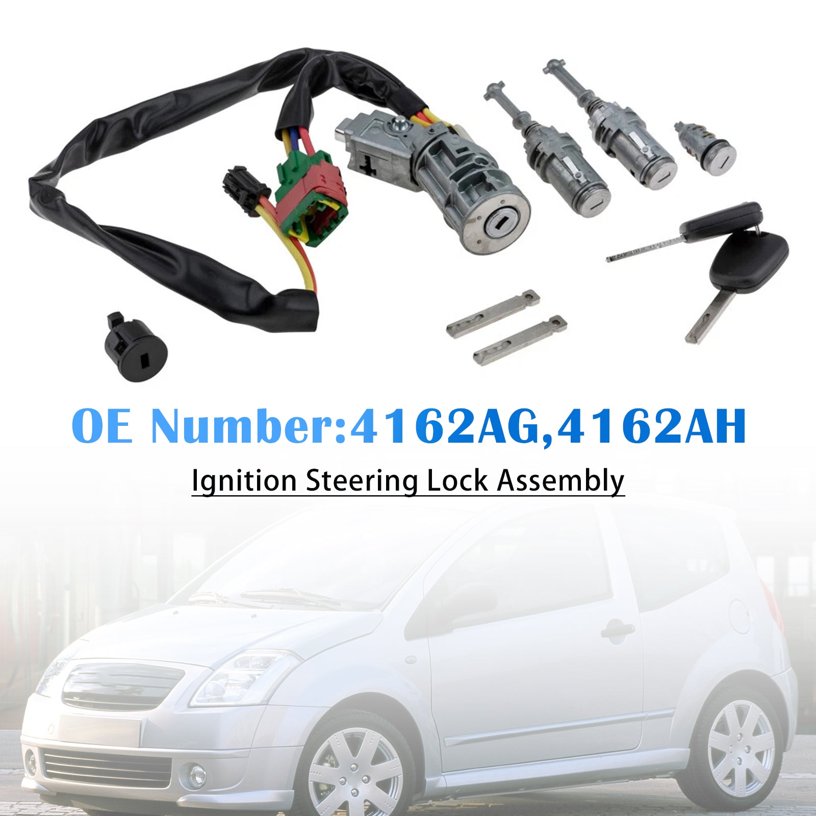 PALASER Ignition Steering Lock Assembly 4162AG For Citroen C2/C3 2003 - Image 3