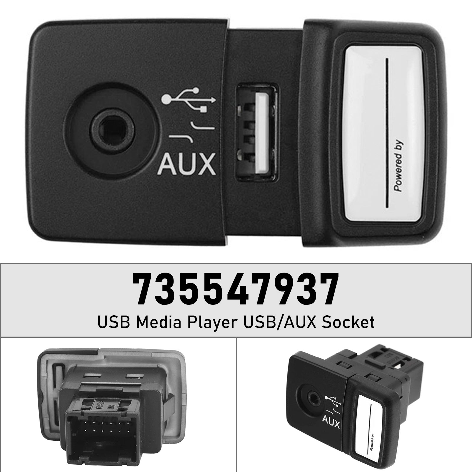 PALASER Usb Media Player Usb/aux Socket 735547937 For Fiat 500 Panda Punto - Image 2