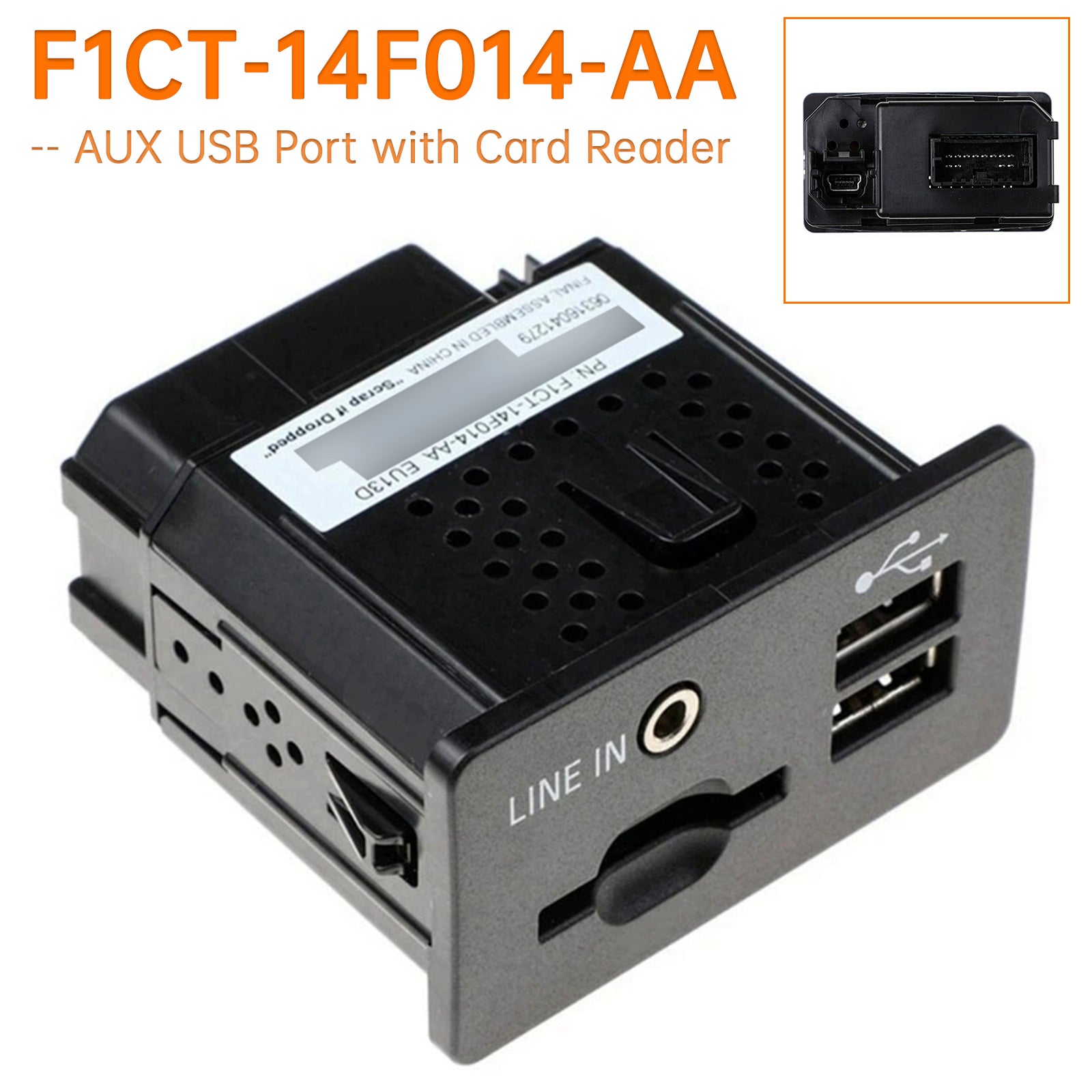 PALASER Aux Usb Port With Card Reader For Transit Kuga F1CT-14F014-AA - Image 5