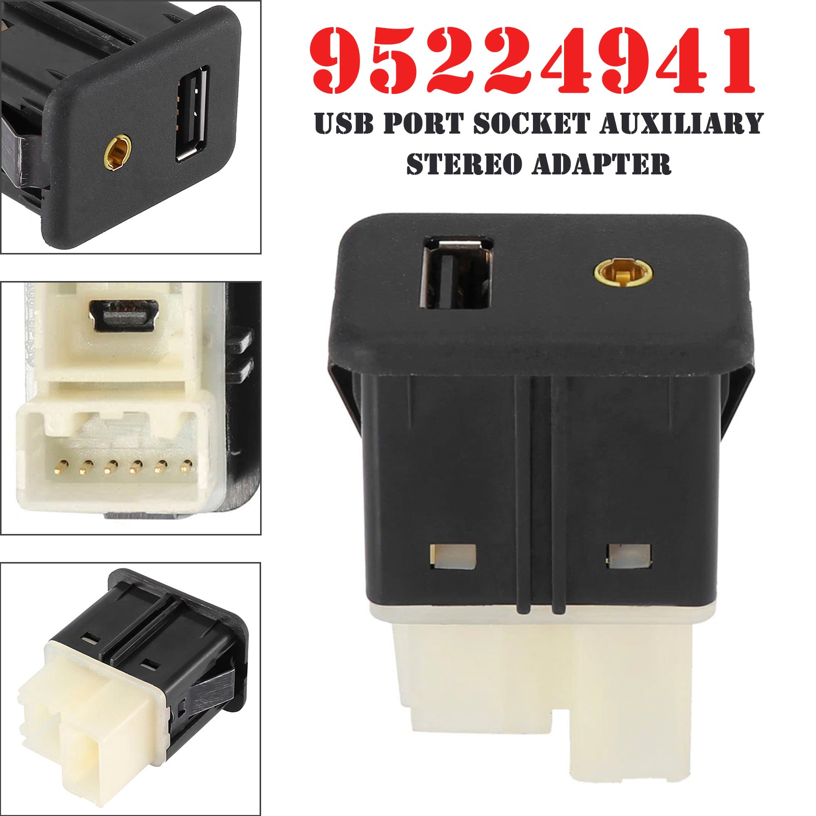 PALASER Usb Port Socket Auxiliary Stereo Adapter For Chevrolet Spark 95224941
