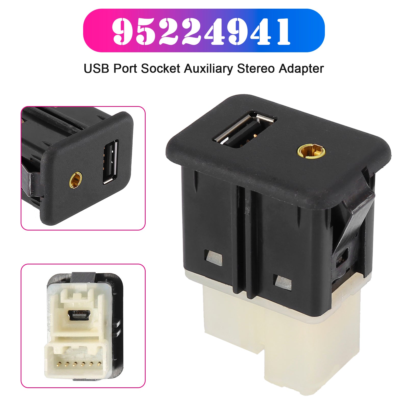 PALASER Usb Port Socket Auxiliary Stereo Adapter For Chevrolet Spark 95224941 - Image 5
