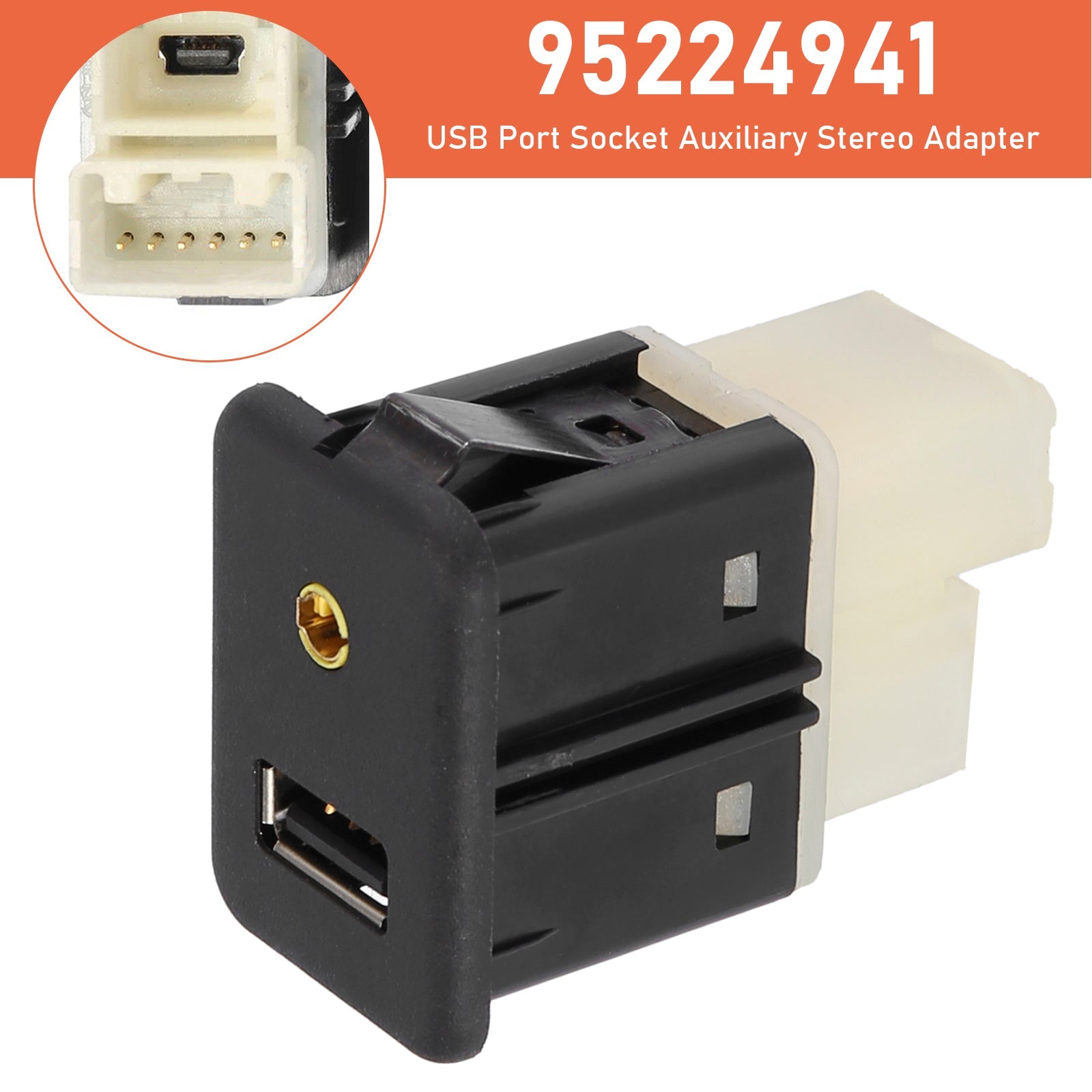 PALASER Usb Port Socket Auxiliary Stereo Adapter For Chevrolet Spark 95224941 - Image 6