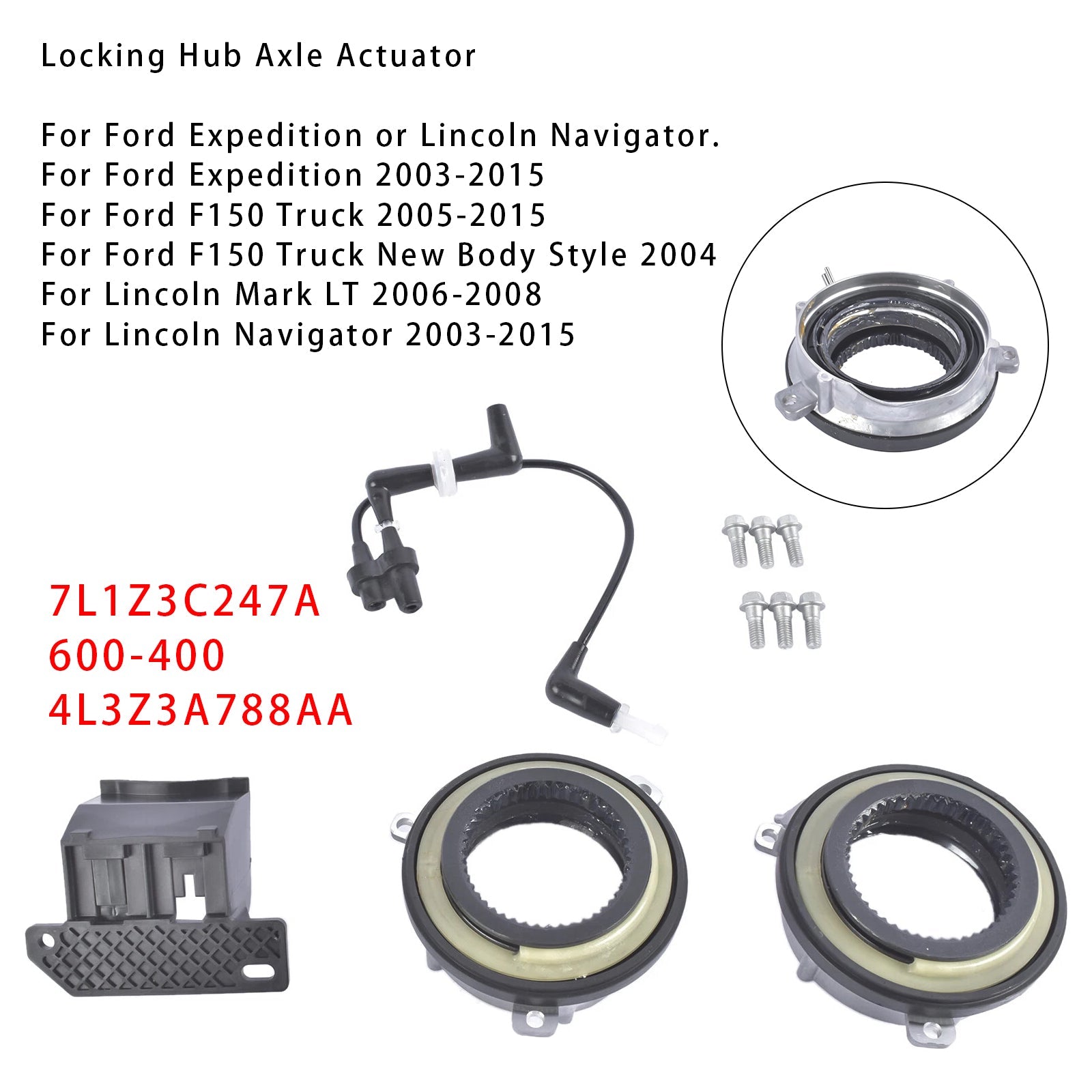 PALASER Locking Hub Axle Actuator Vacuum Solenoid Valve For Ford Expedition F-150 03-15 - Image 3