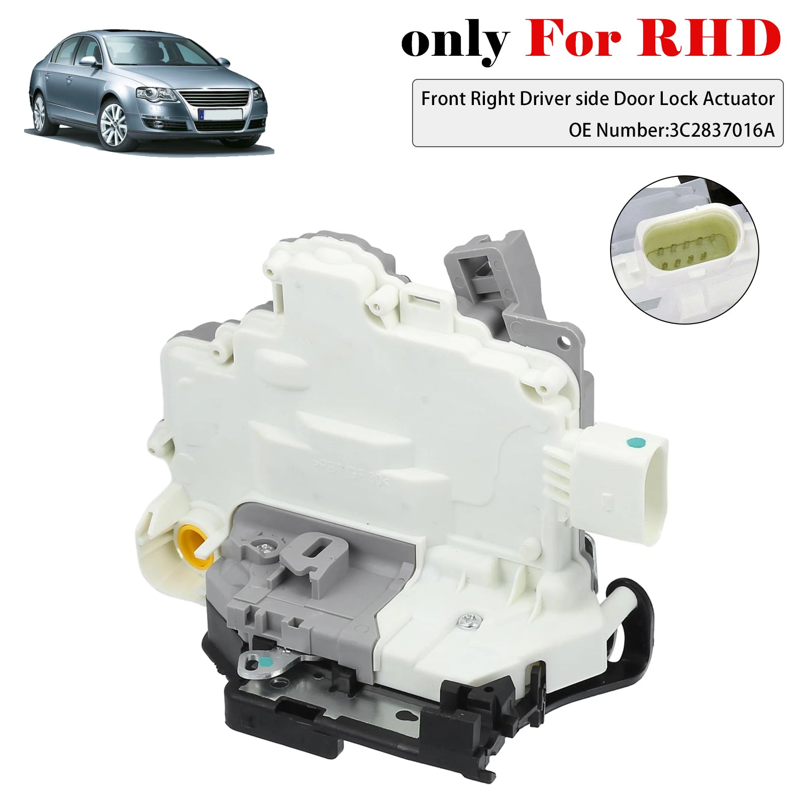 PALASER Front Right Door Lock Actuator 3C2837016A For Vw Passat Tiguan For Audi Q7