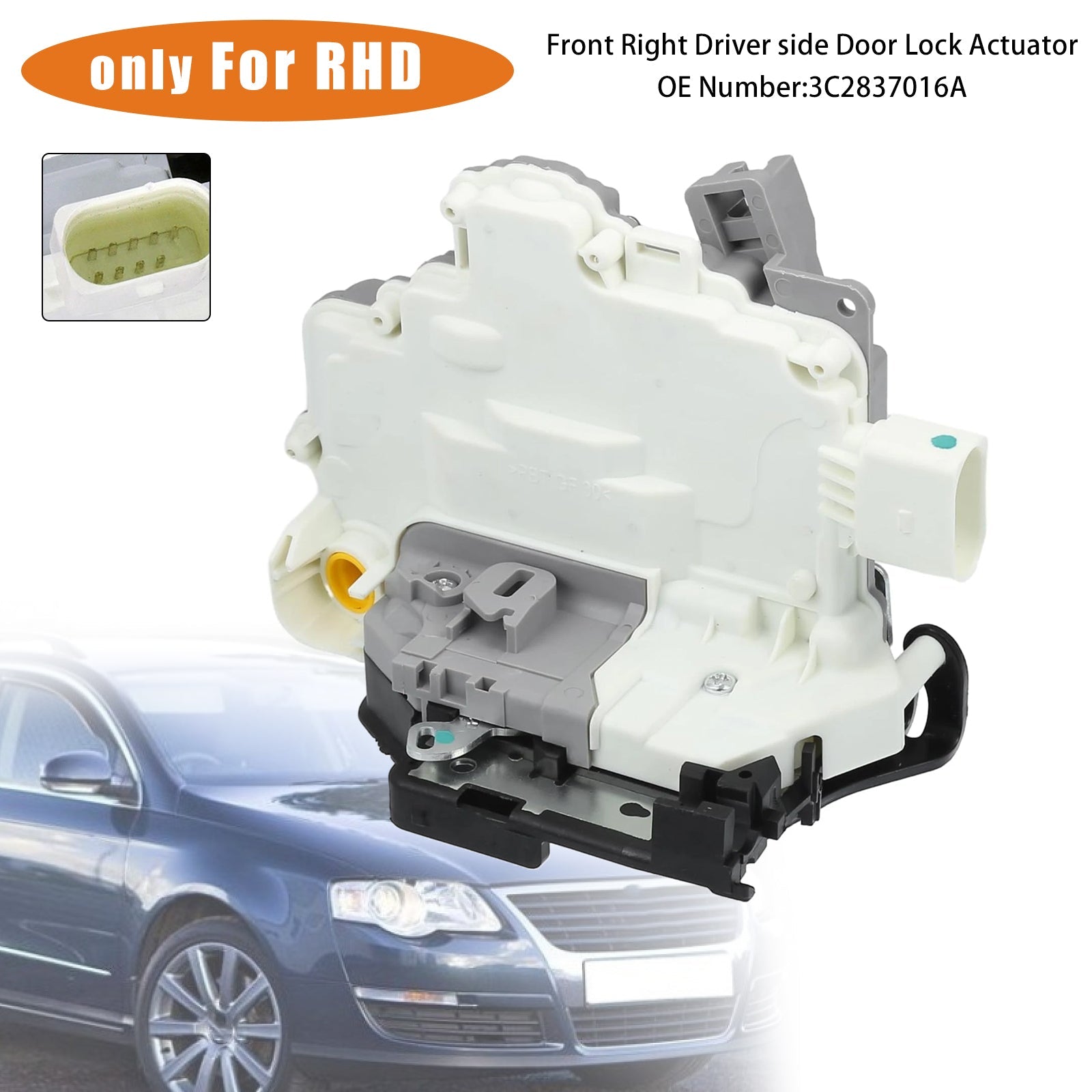 PALASER Front Right Door Lock Actuator 3C2837016A For Vw Passat Tiguan For Audi Q7 - Image 2