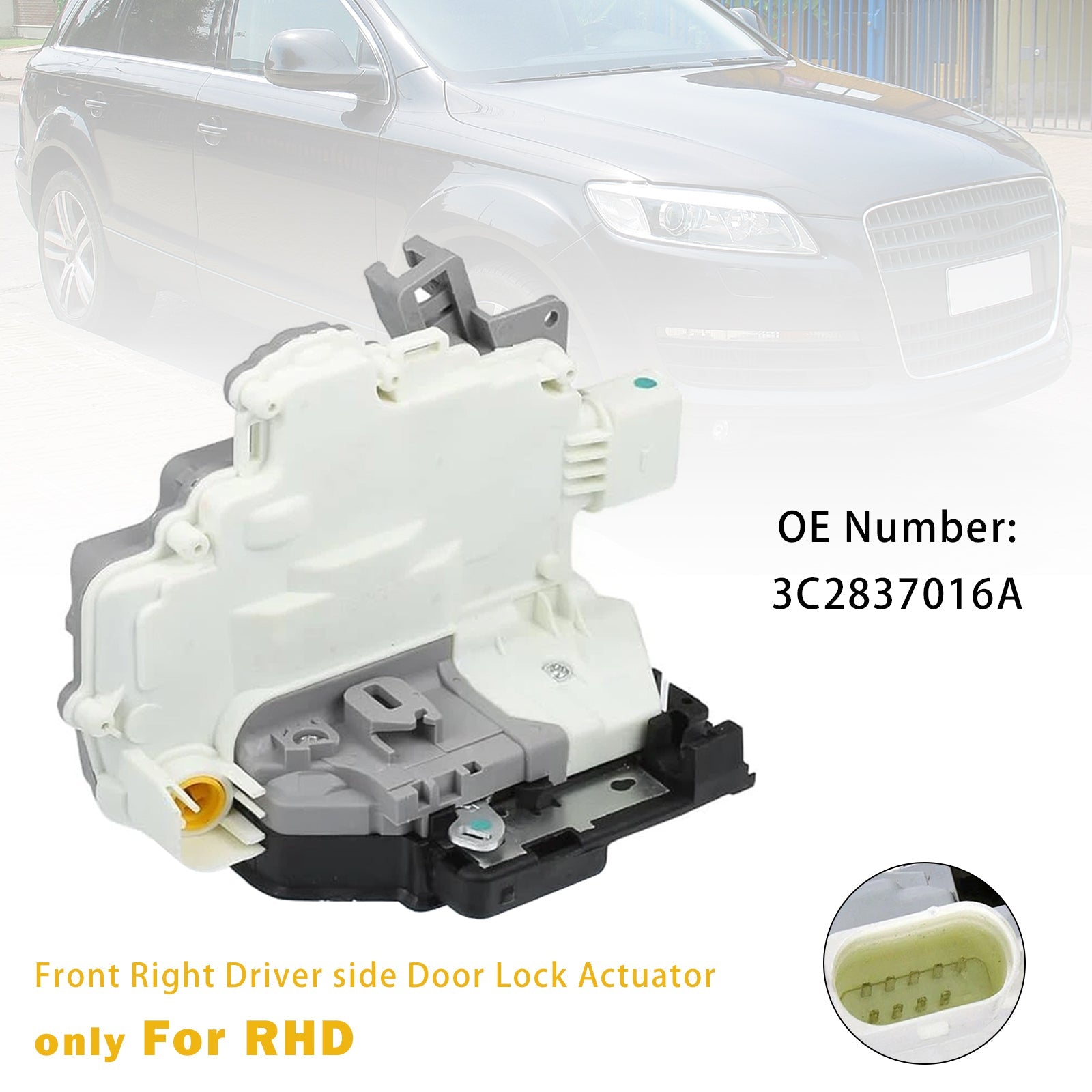 PALASER Front Right Door Lock Actuator 3C2837016A For Vw Passat Tiguan For Audi Q7 - Image 3