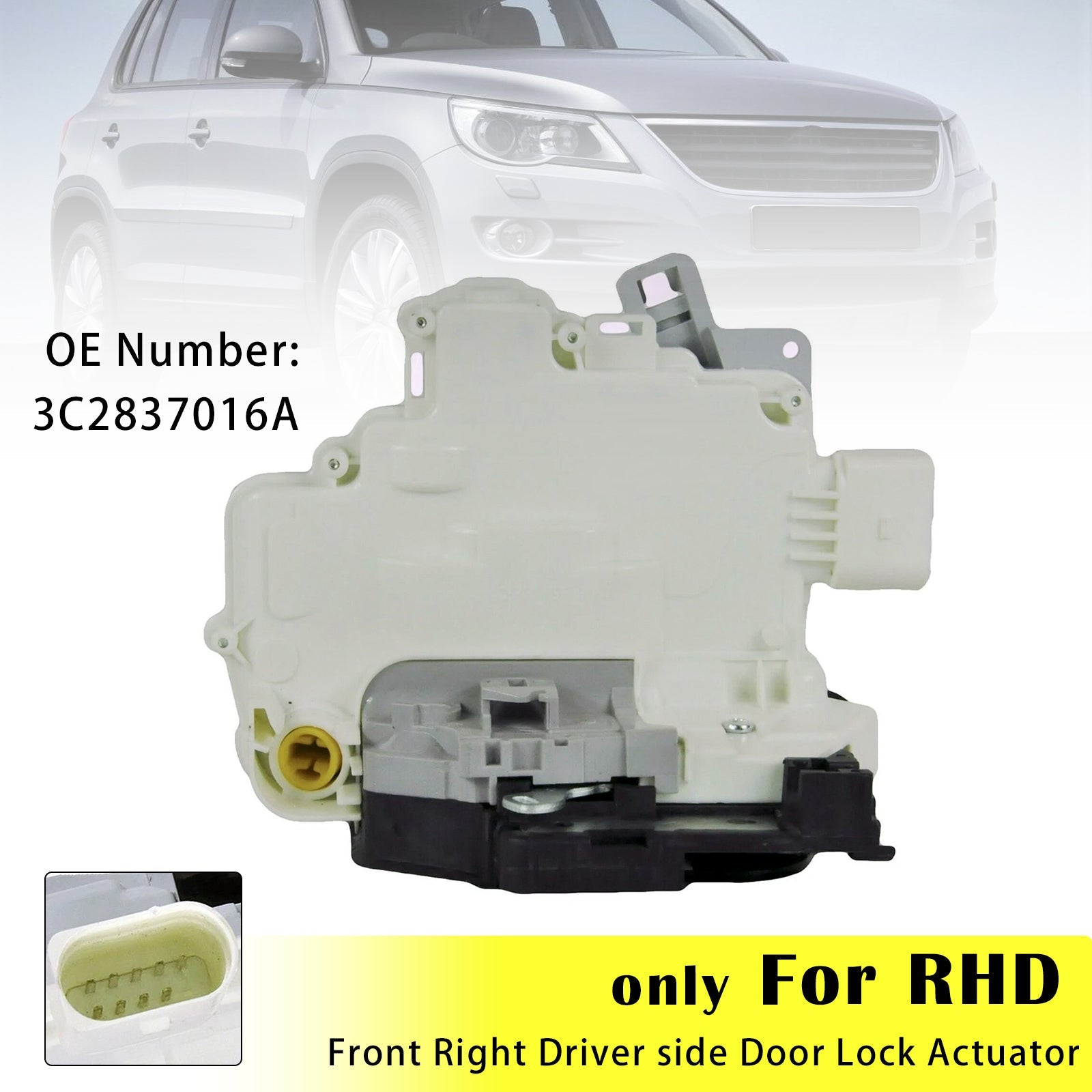 PALASER Front Right Door Lock Actuator 3C2837016A For Vw Passat Tiguan For Audi Q7 - Image 4