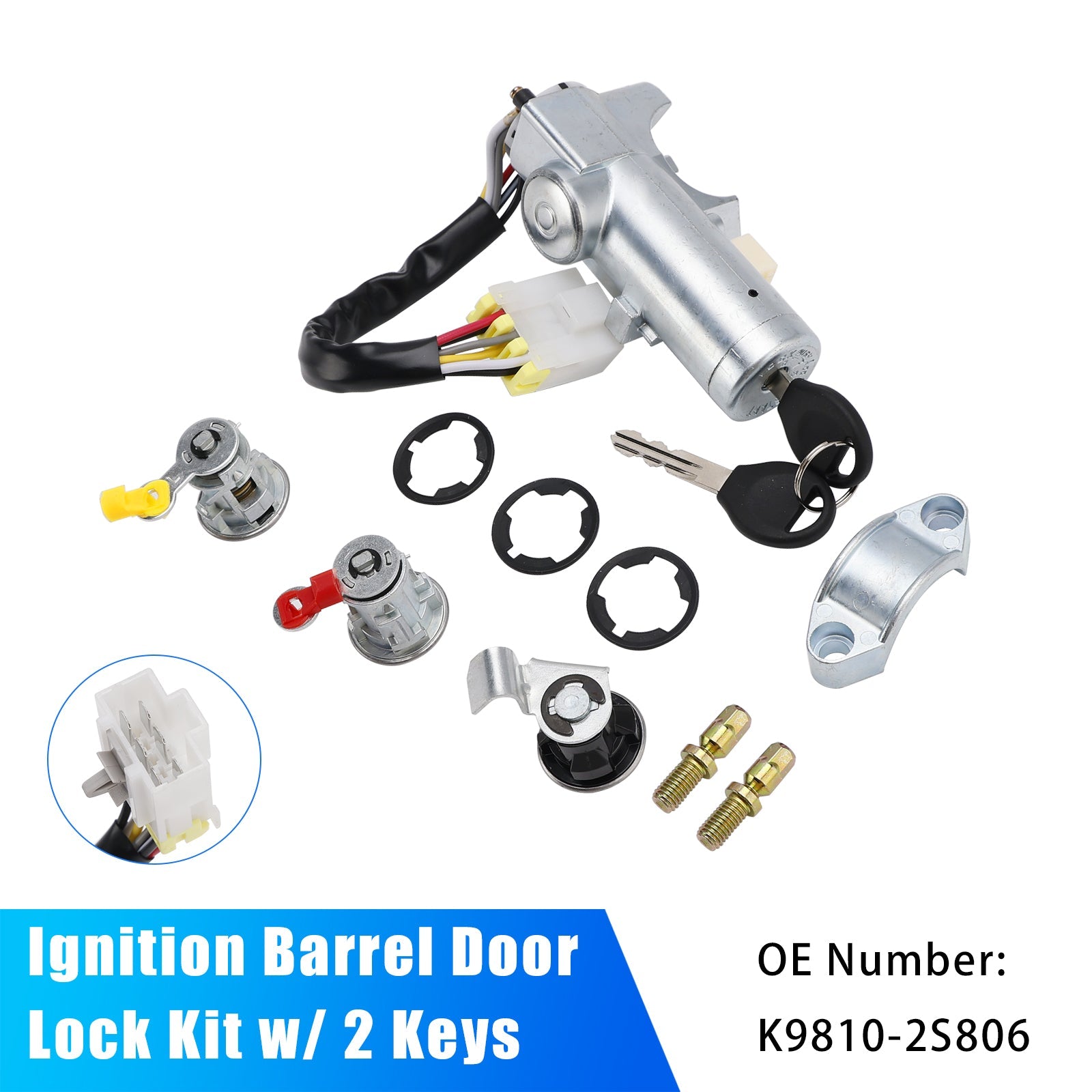 PALASER Ignition Barrel Door Lock Kit W/ 2 Keys K9810-2S806 For Nissan Navara D22 1997-2006 - Image 16