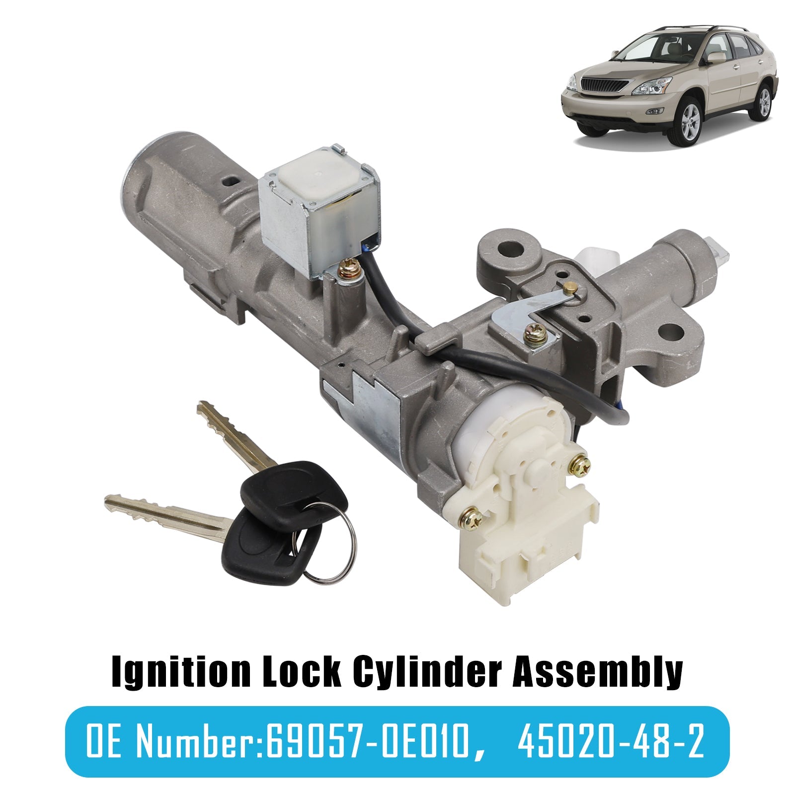 PALASER Ignition Lock Cylinder Assembly 2 Keys 69057-0E010 For RX330 RX350 RX400H 04-09 - Image 17