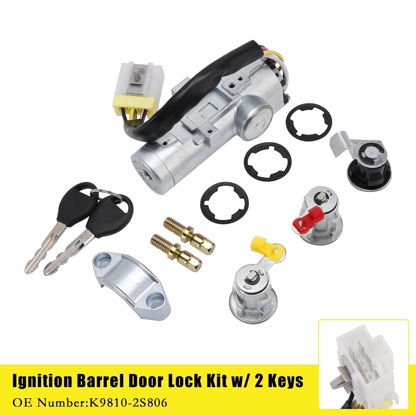 PALASER Ignition Barrel Door Lock Kit W/ 2 Keys K9810-2S806 For Nissan Navara D22 1997-2006 - Image 11