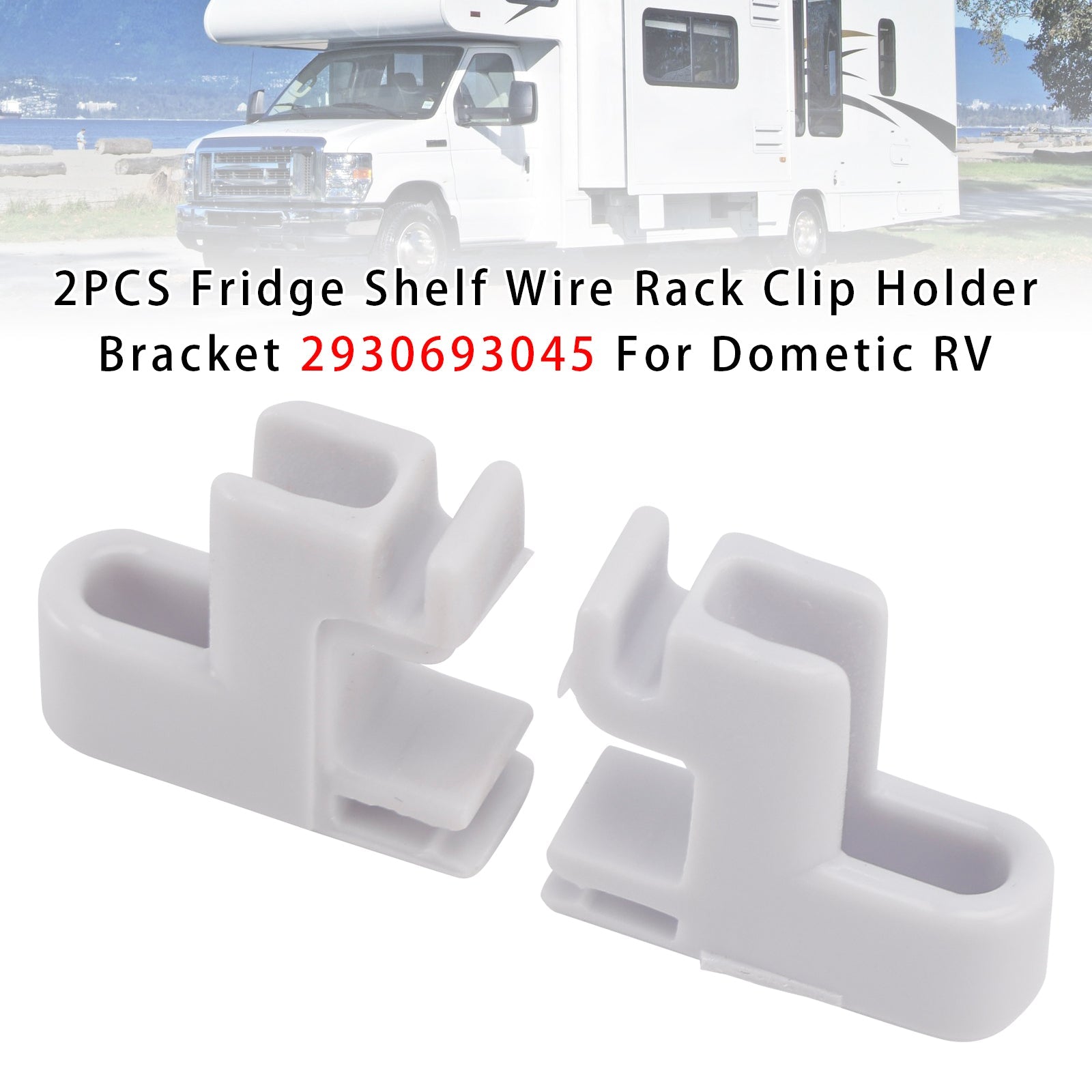 PALASER 2PCS Fridge Shelf Wire Rack Clip Holder Bracket 2930693045 For Dometic Rv