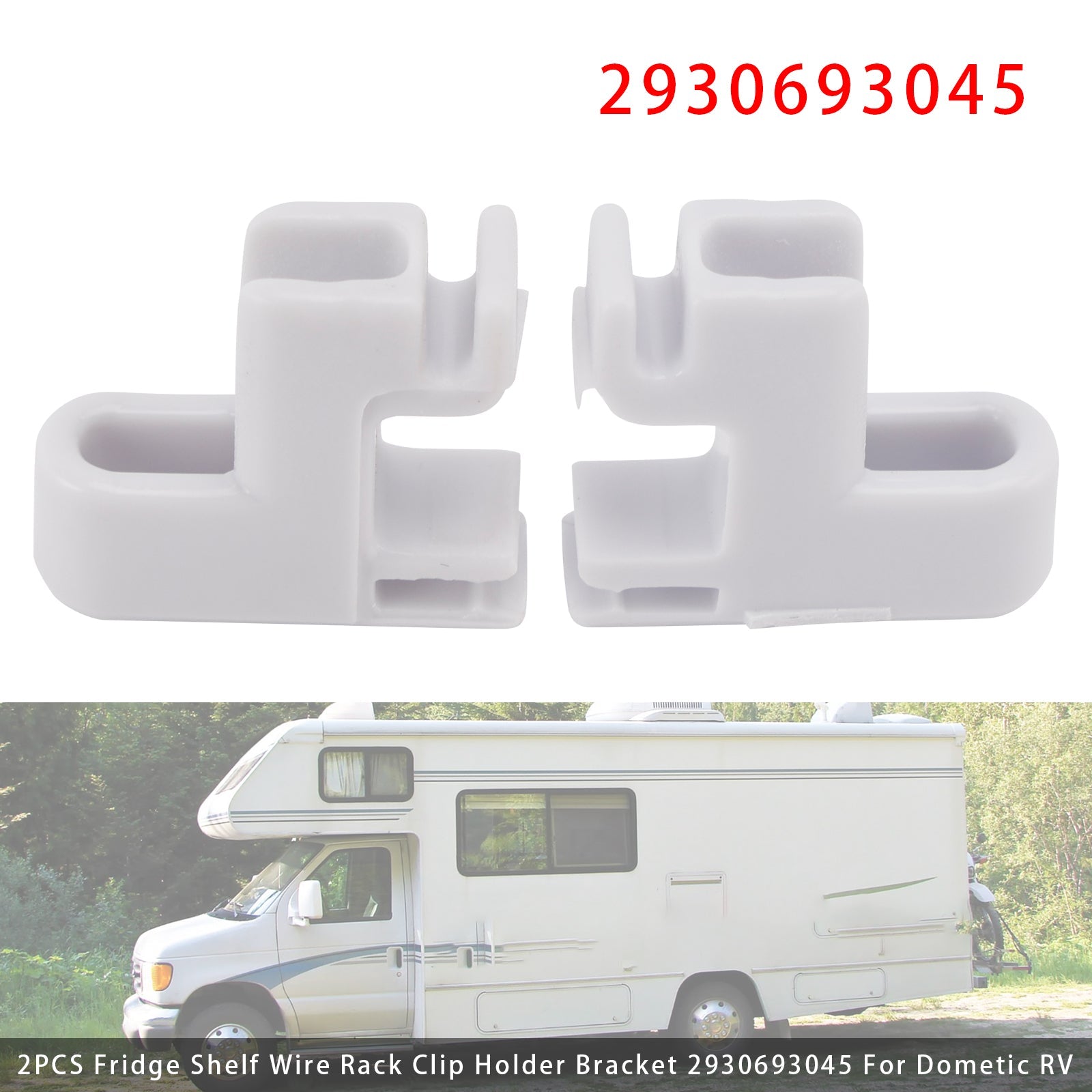 PALASER 2PCS Fridge Shelf Wire Rack Clip Holder Bracket 2930693045 For Dometic Rv - Image 4