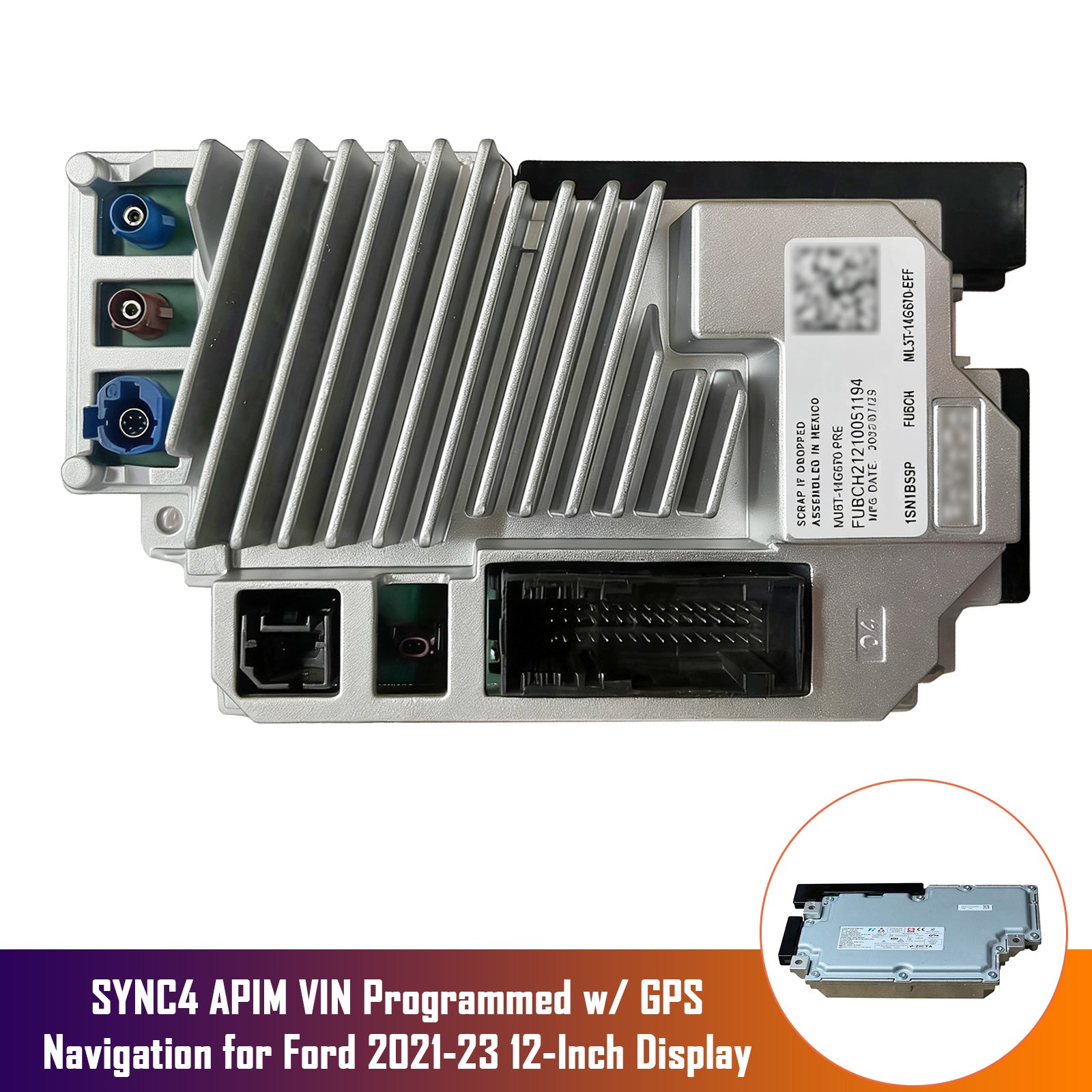 PALASER SYNC4 Apim Vin Programmed W/ Gps Navigation For Ford 2021-23 12-Inch Display - Image 7
